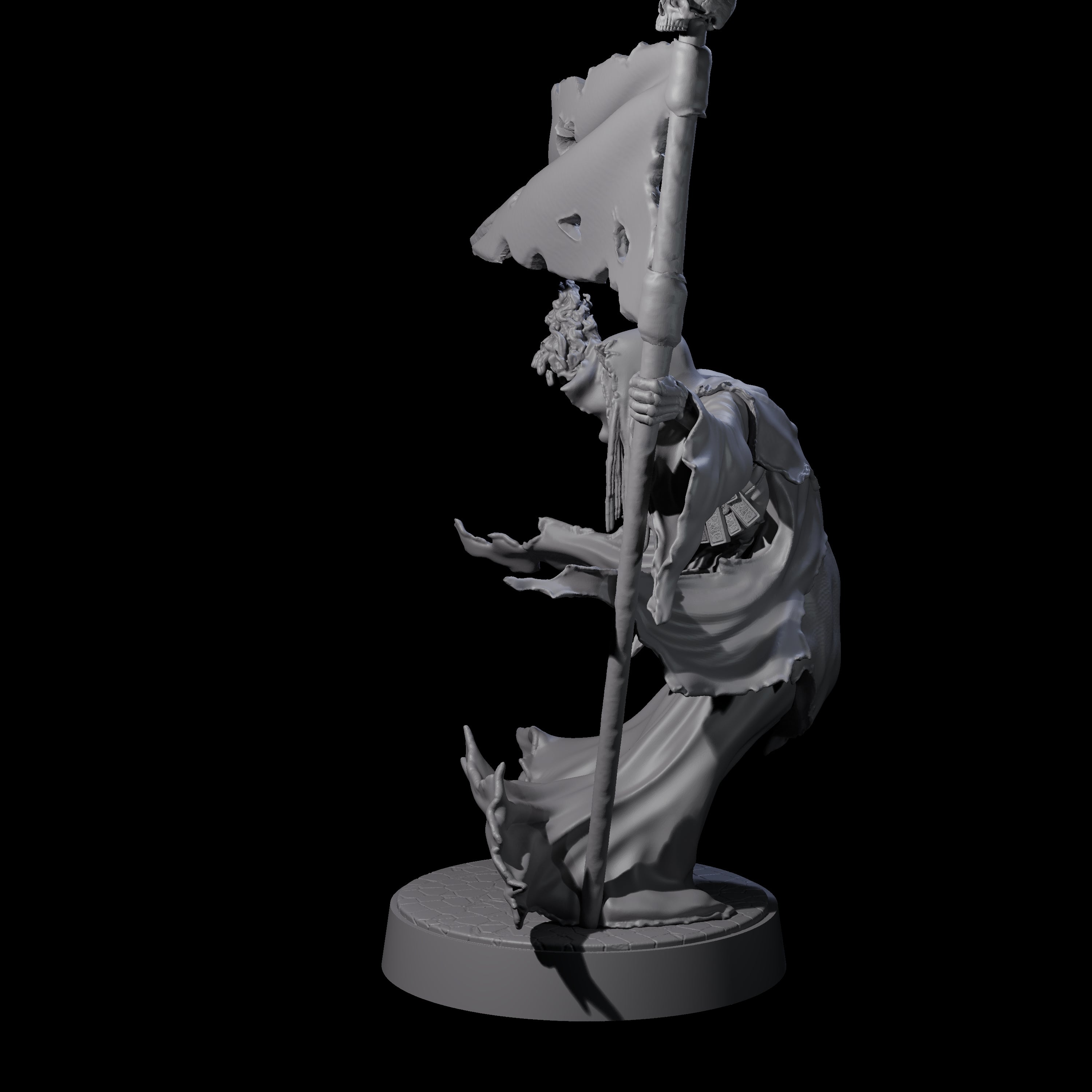 Flaming Wraith B Miniature for Dungeons and Dragons, Pathfinder or other TTRPGs