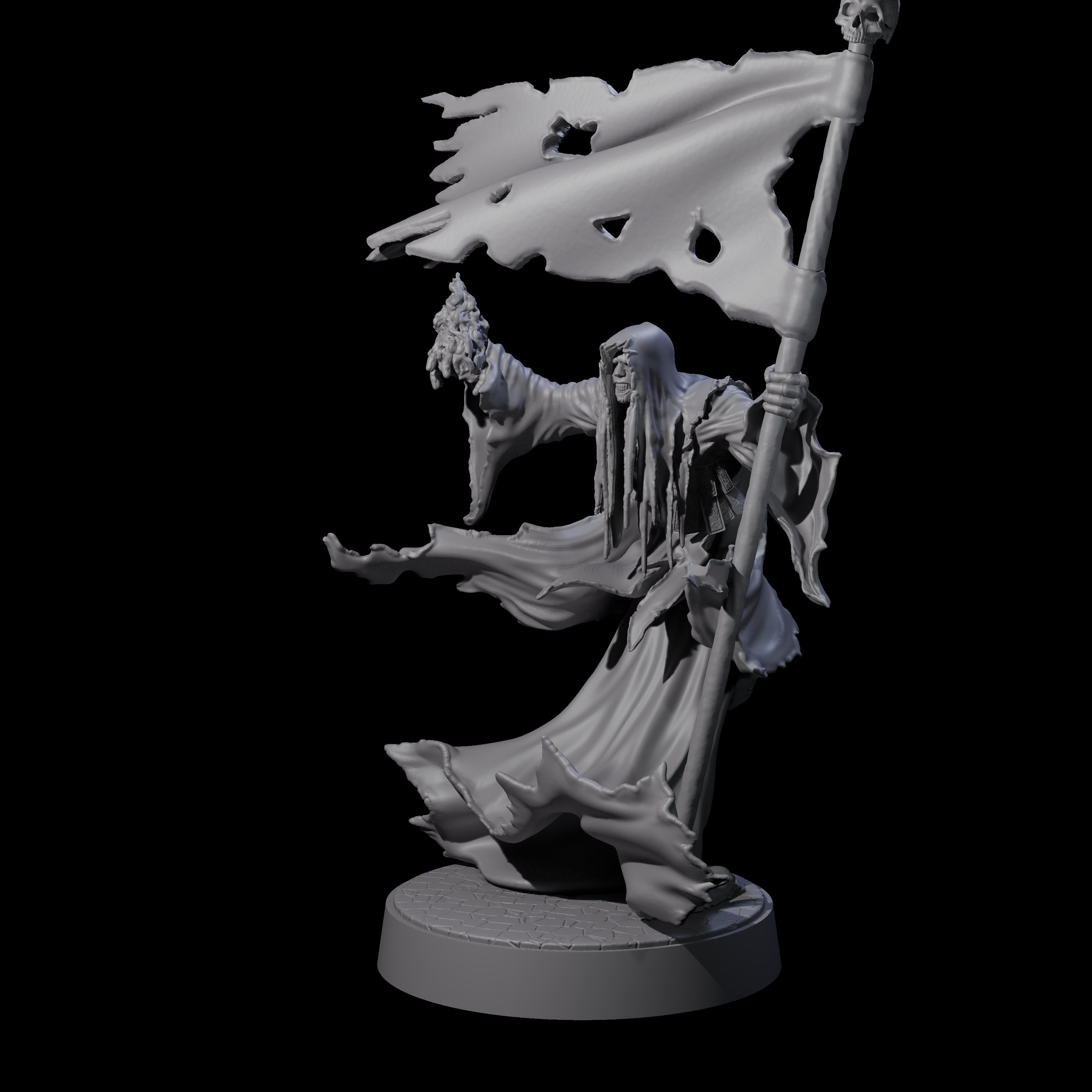 Flaming Wraith B Miniature for Dungeons and Dragons, Pathfinder or other TTRPGs