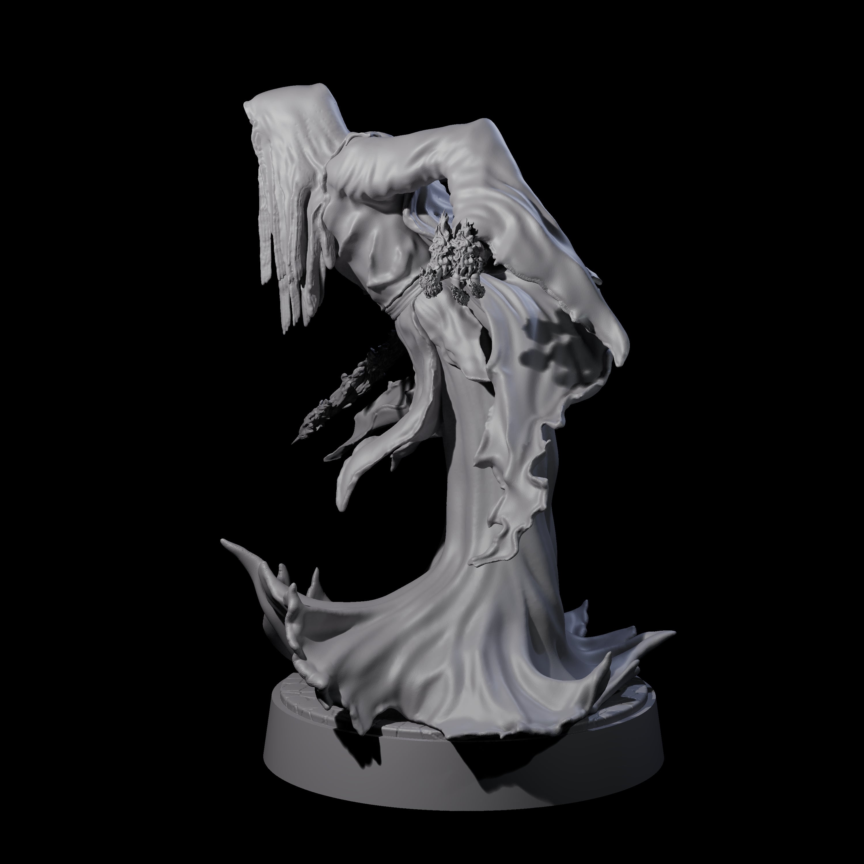Flaming Wraith C Miniature for Dungeons and Dragons, Pathfinder or other TTRPGs