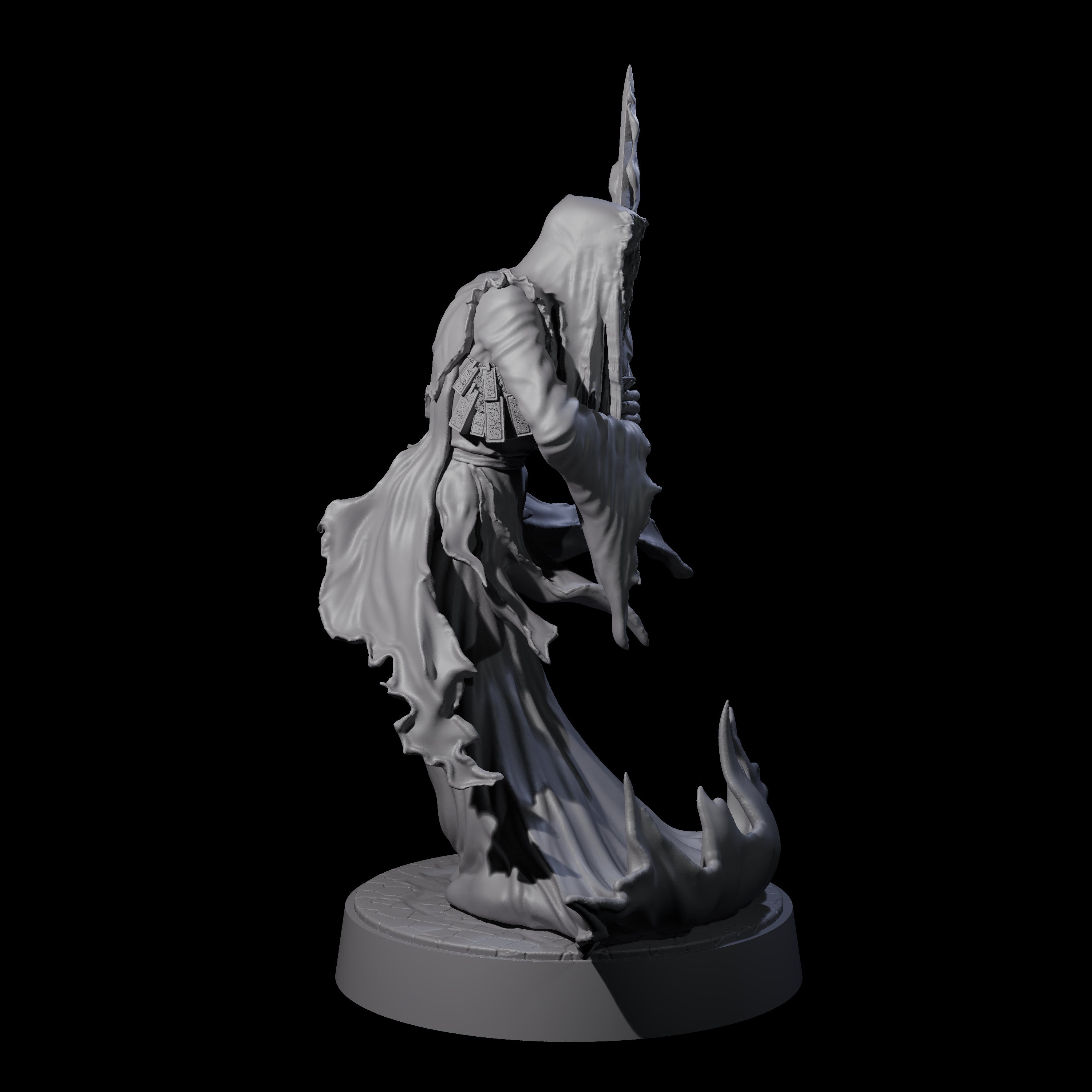 Flaming Wraith E Miniature for Dungeons and Dragons, Pathfinder or other TTRPGs