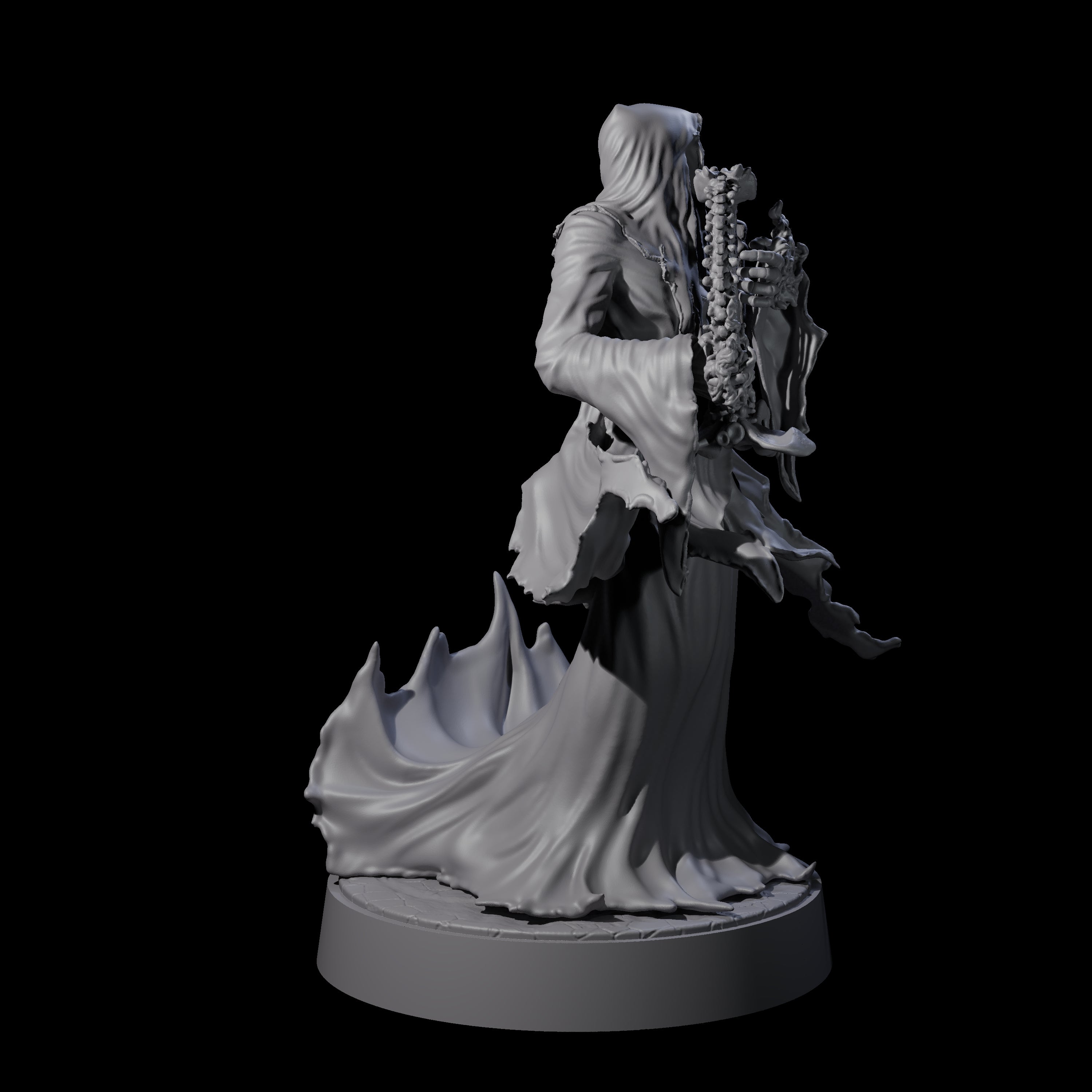 Flaming Wraith G Miniature for Dungeons and Dragons, Pathfinder or other TTRPGs