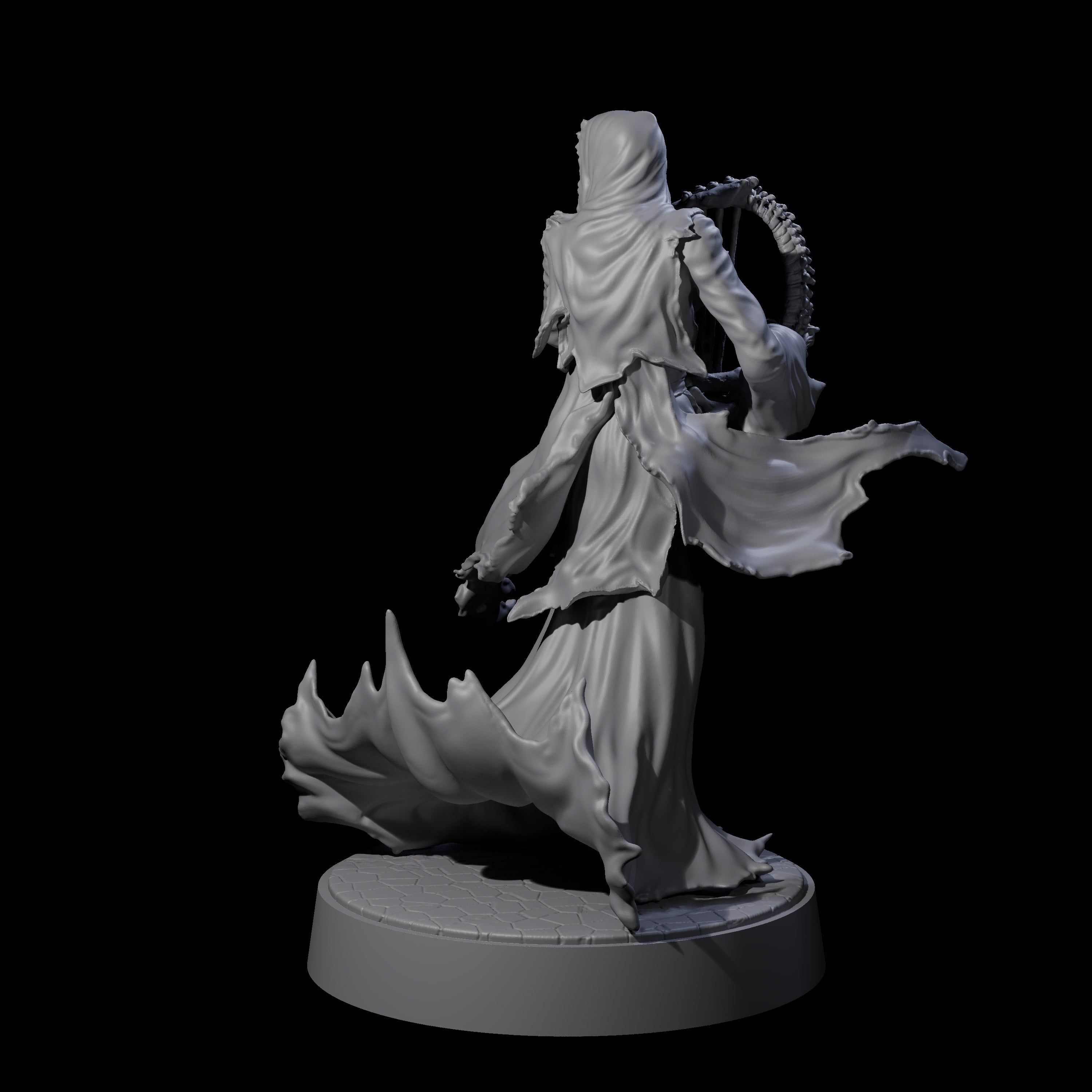 Flaming Wraith G Miniature for Dungeons and Dragons, Pathfinder or other TTRPGs