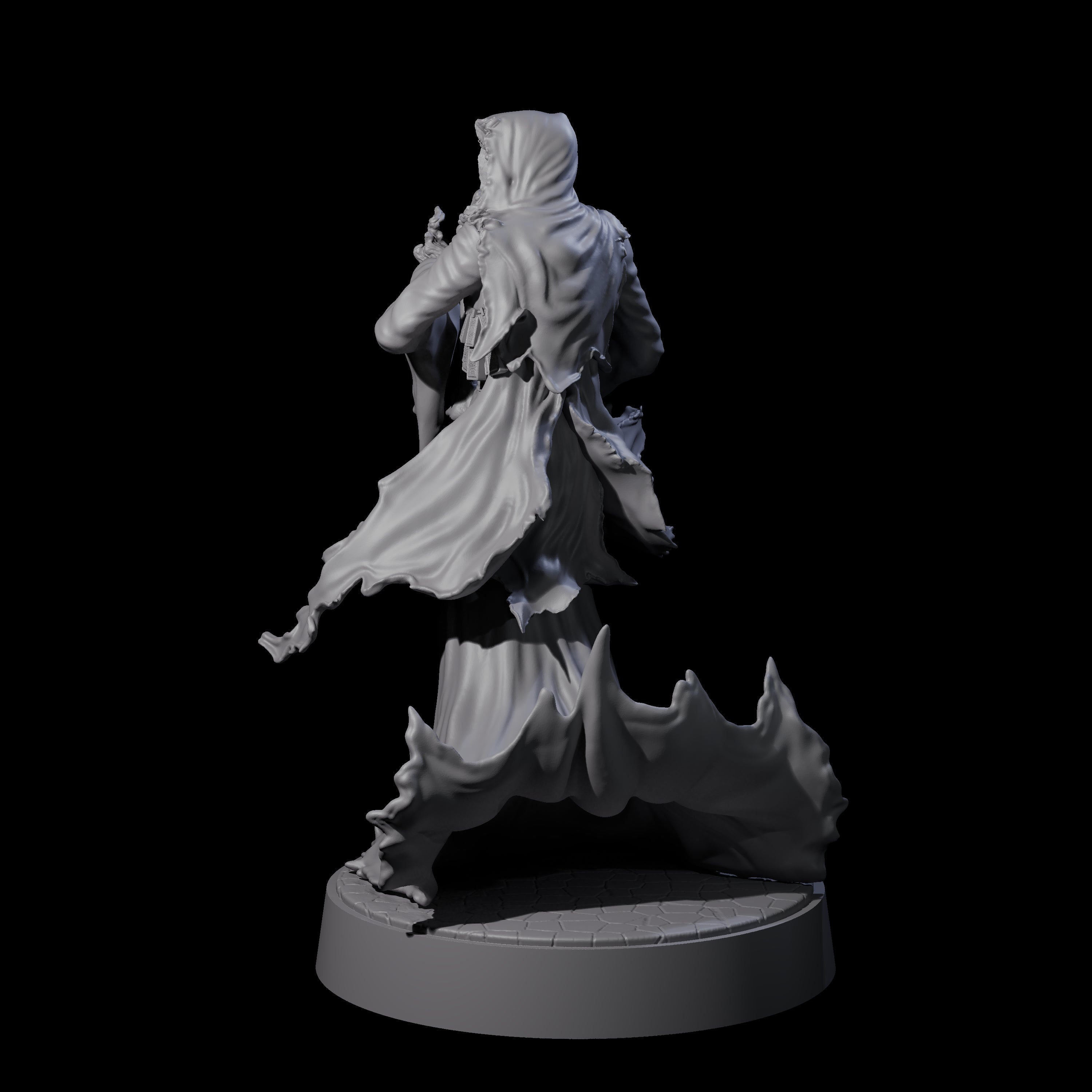 Flaming Wraith G Miniature for Dungeons and Dragons, Pathfinder or other TTRPGs