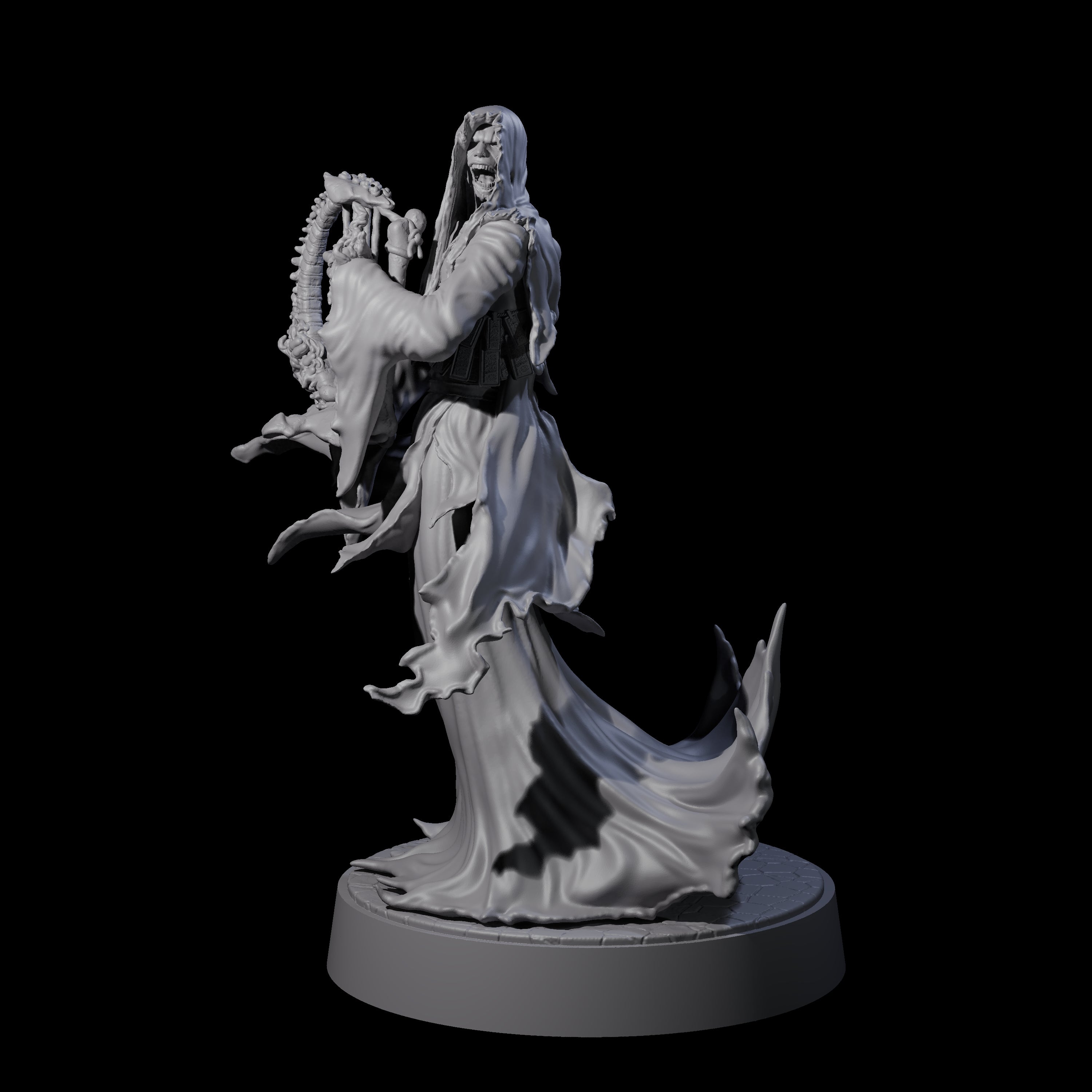 Flaming Wraith G Miniature for Dungeons and Dragons, Pathfinder or other TTRPGs
