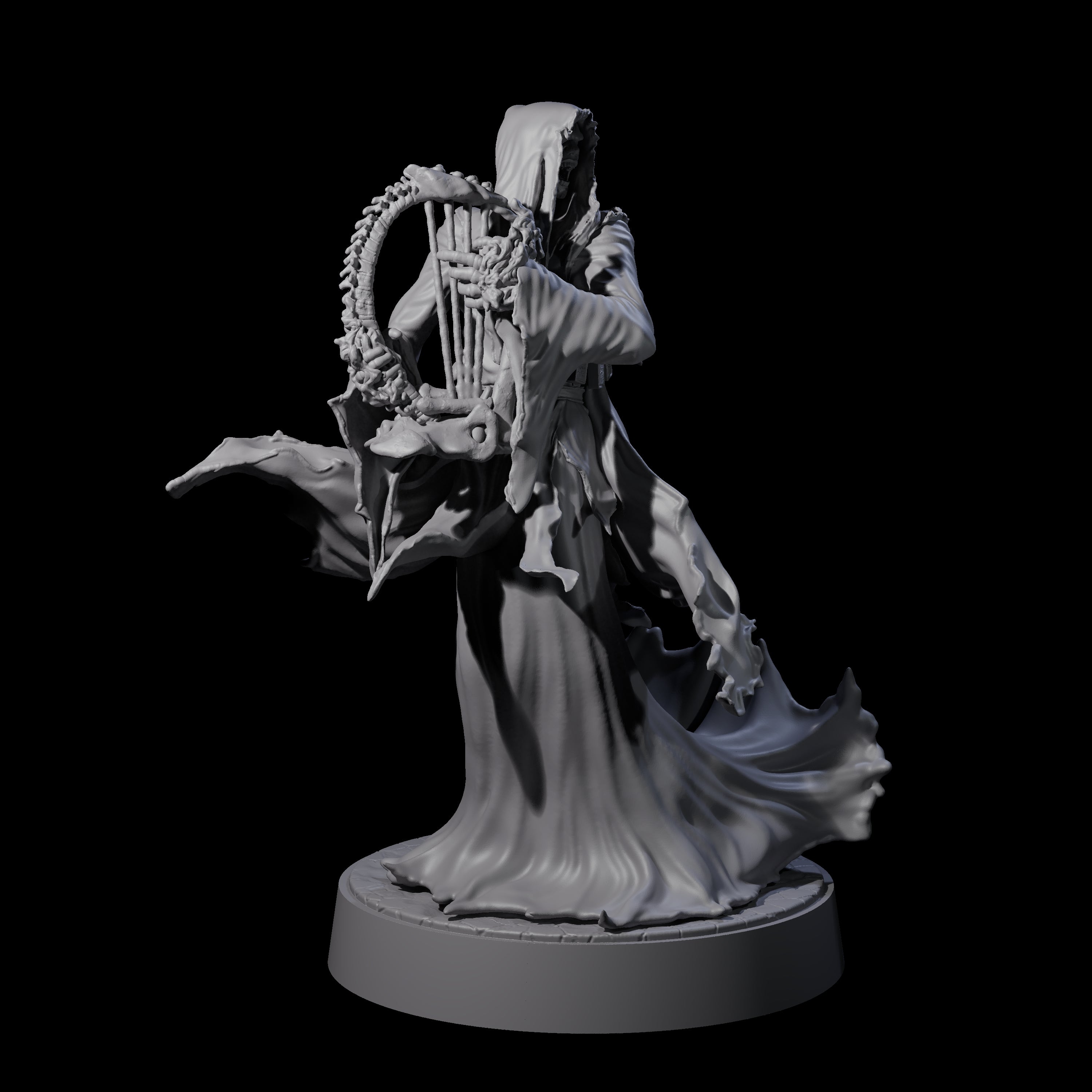 Flaming Wraith G Miniature for Dungeons and Dragons, Pathfinder or other TTRPGs