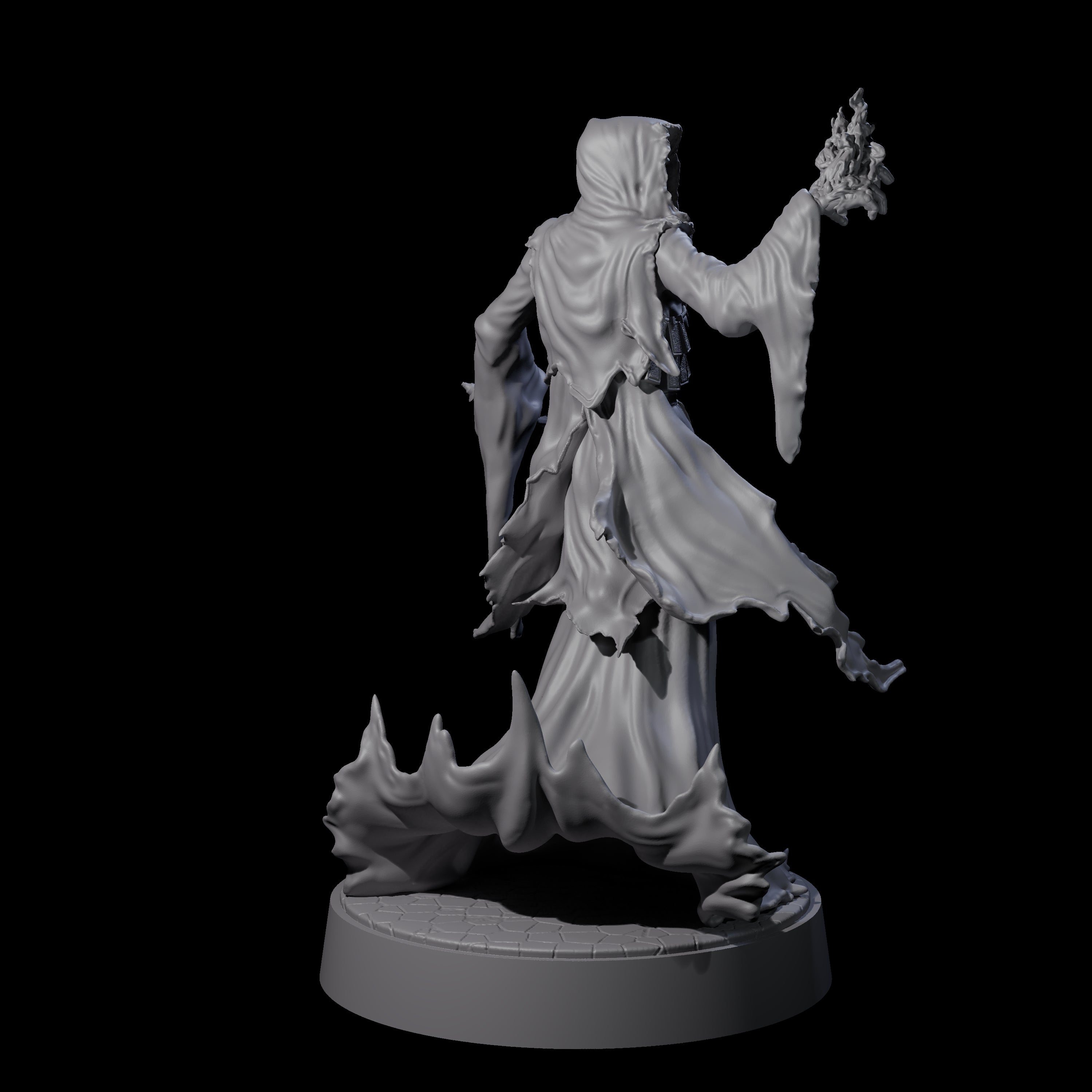 Flaming Wraith H Miniature for Dungeons and Dragons, Pathfinder or other TTRPGs
