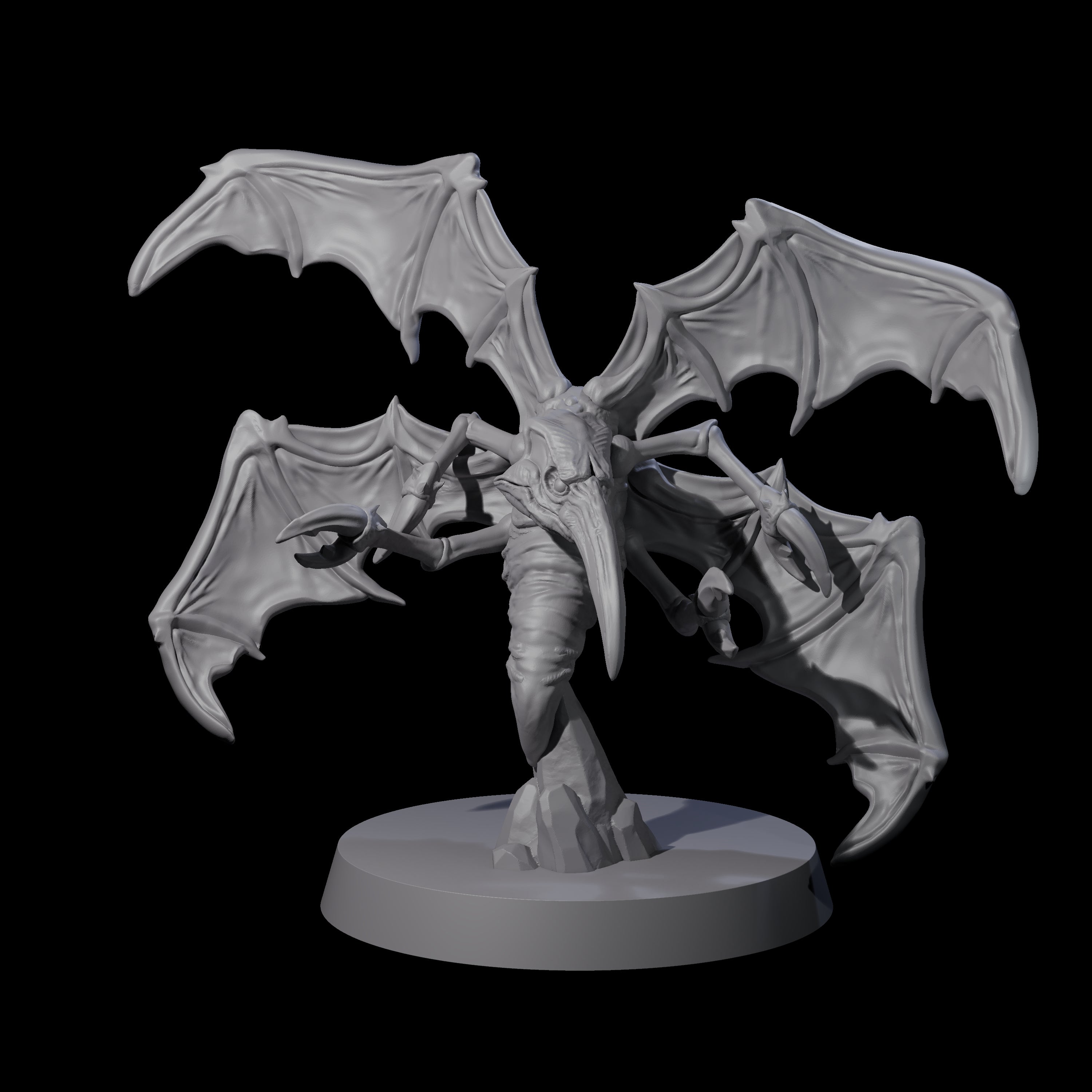 Flapping Fire Stirge Miniature for Dungeons and Dragons, Pathfinder or other TTRPGs