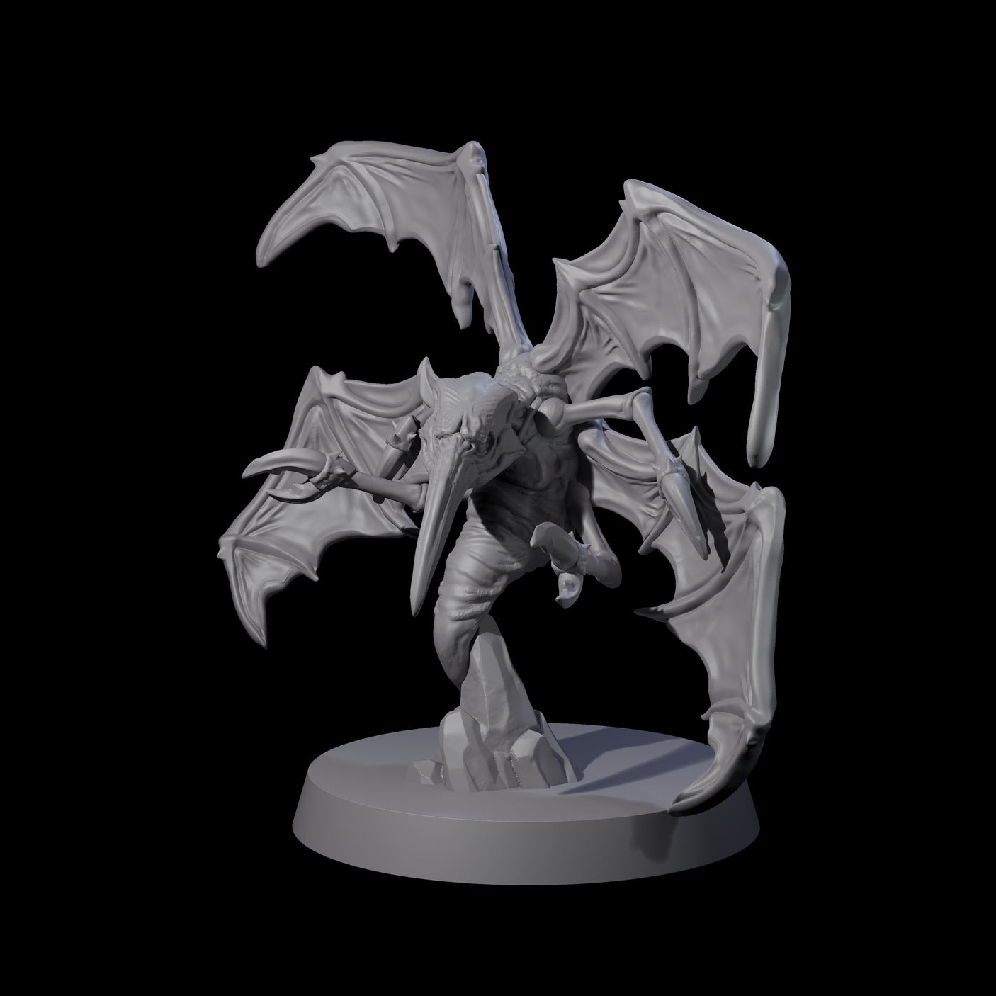 Flapping Fire Stirge Miniature for Dungeons and Dragons, Pathfinder or other TTRPGs