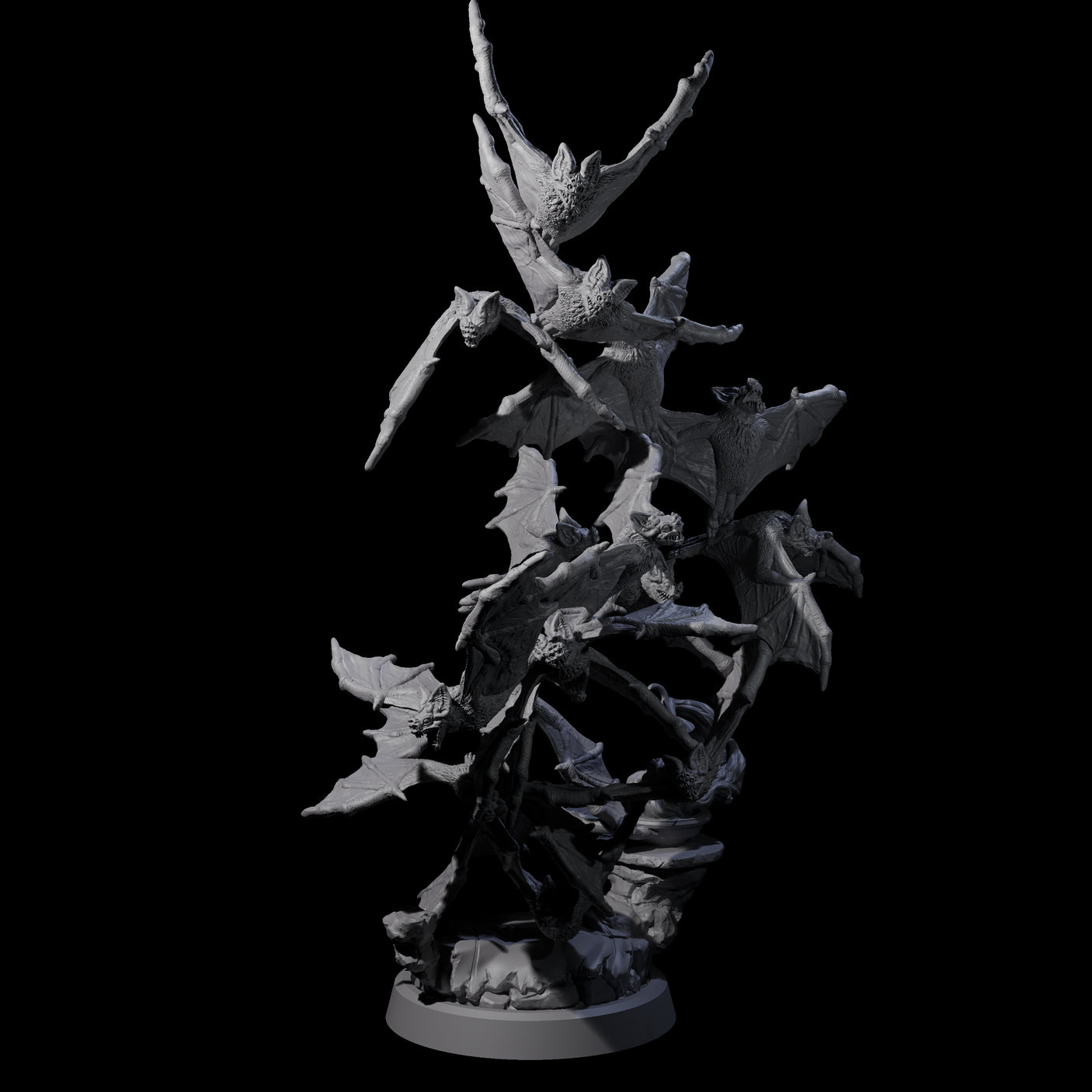 Flapping Swarm of Vampire Bats Miniature for Dungeons and Dragons, Pathfinder or other TTRPGs