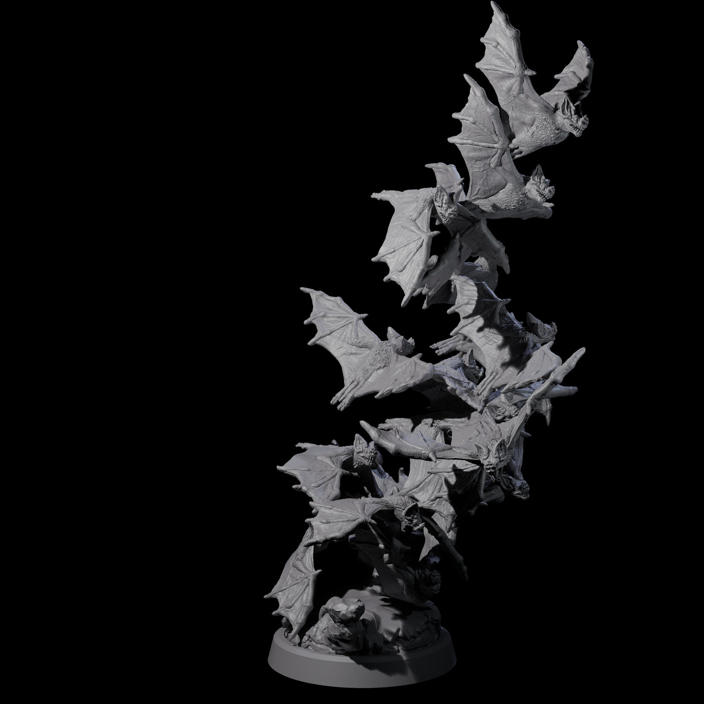Flapping Swarm of Vampire Bats Miniature for Dungeons and Dragons, Pathfinder or other TTRPGs
