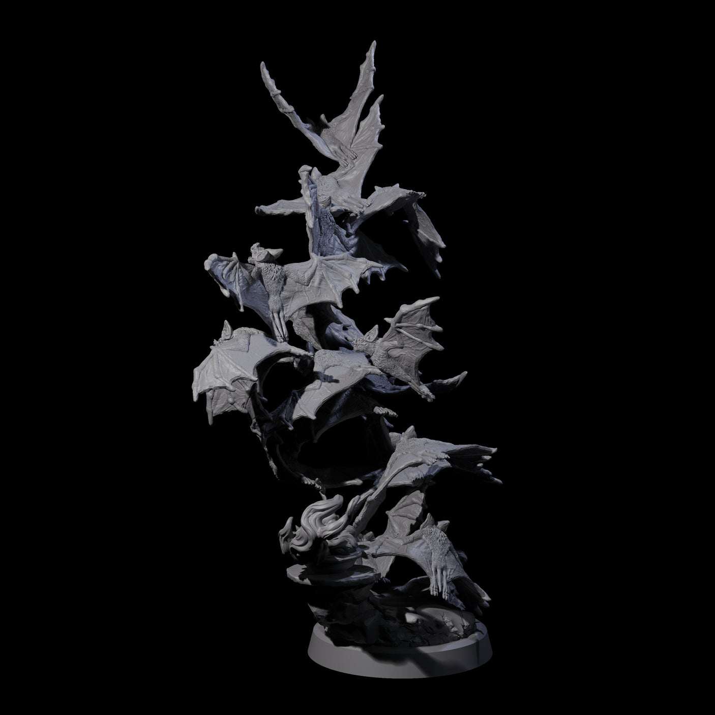 Flapping Swarm of Vampire Bats Miniature for Dungeons and Dragons, Pathfinder or other TTRPGs