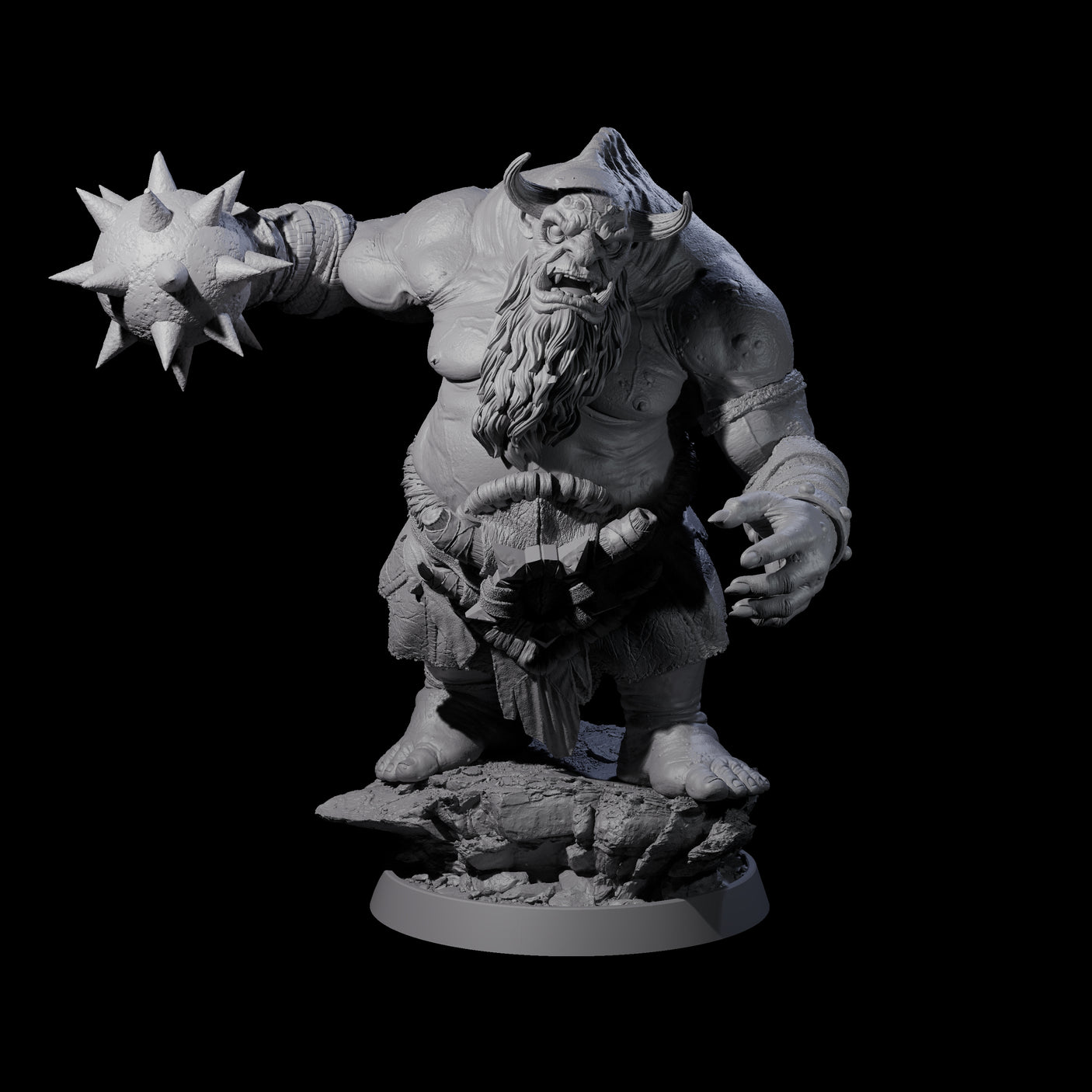Fleshwarped Ogre Cabal Miniature for Dungeons and Dragons, Pathfinder or other TTRPGs