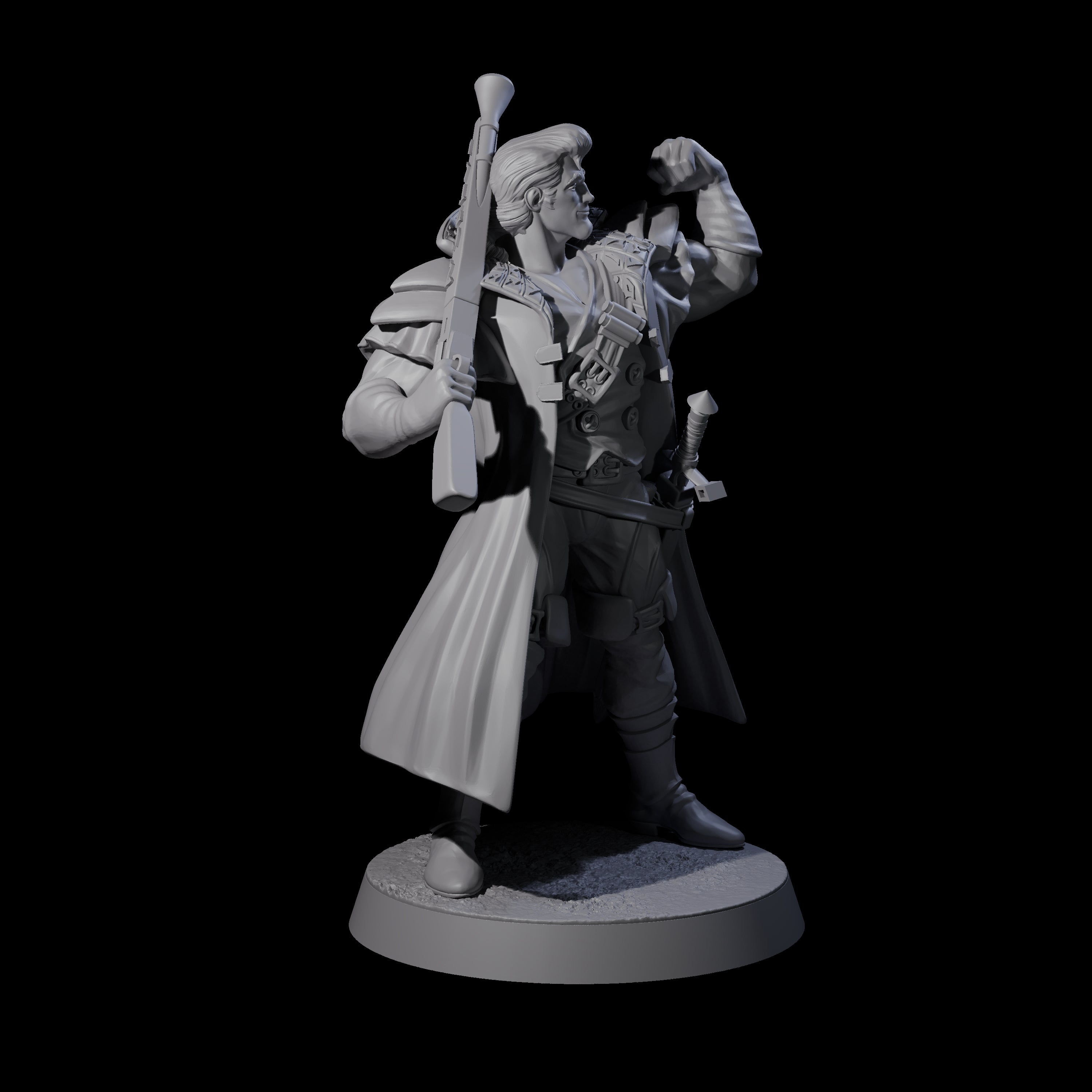 Flexing Huntmaster Miniature for Dungeons and Dragons, Pathfinder or other TTRPGs