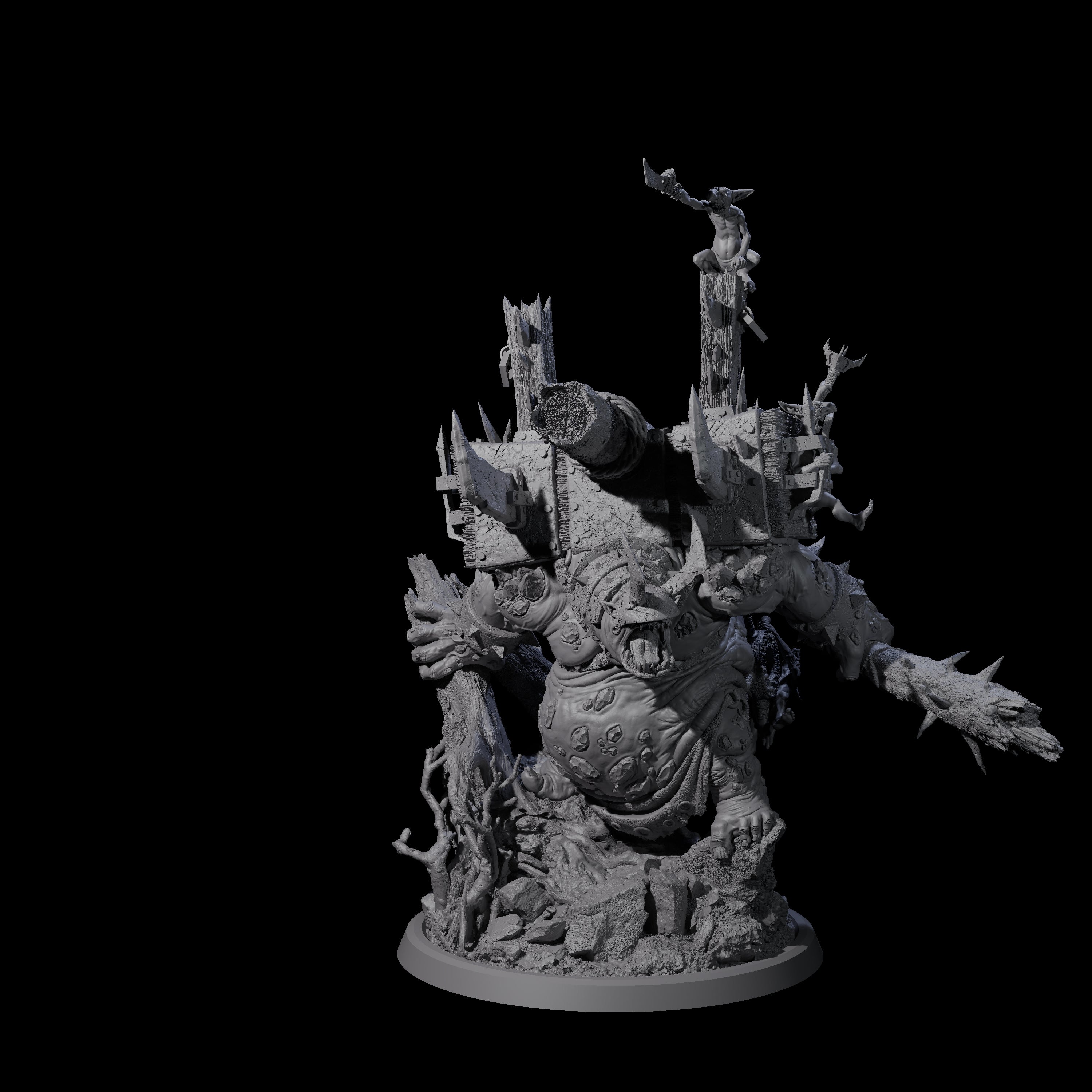 Flinga - The Walking Troll Catapult Miniature for Dungeons and Dragons, Pathfinder or other TTRPGs