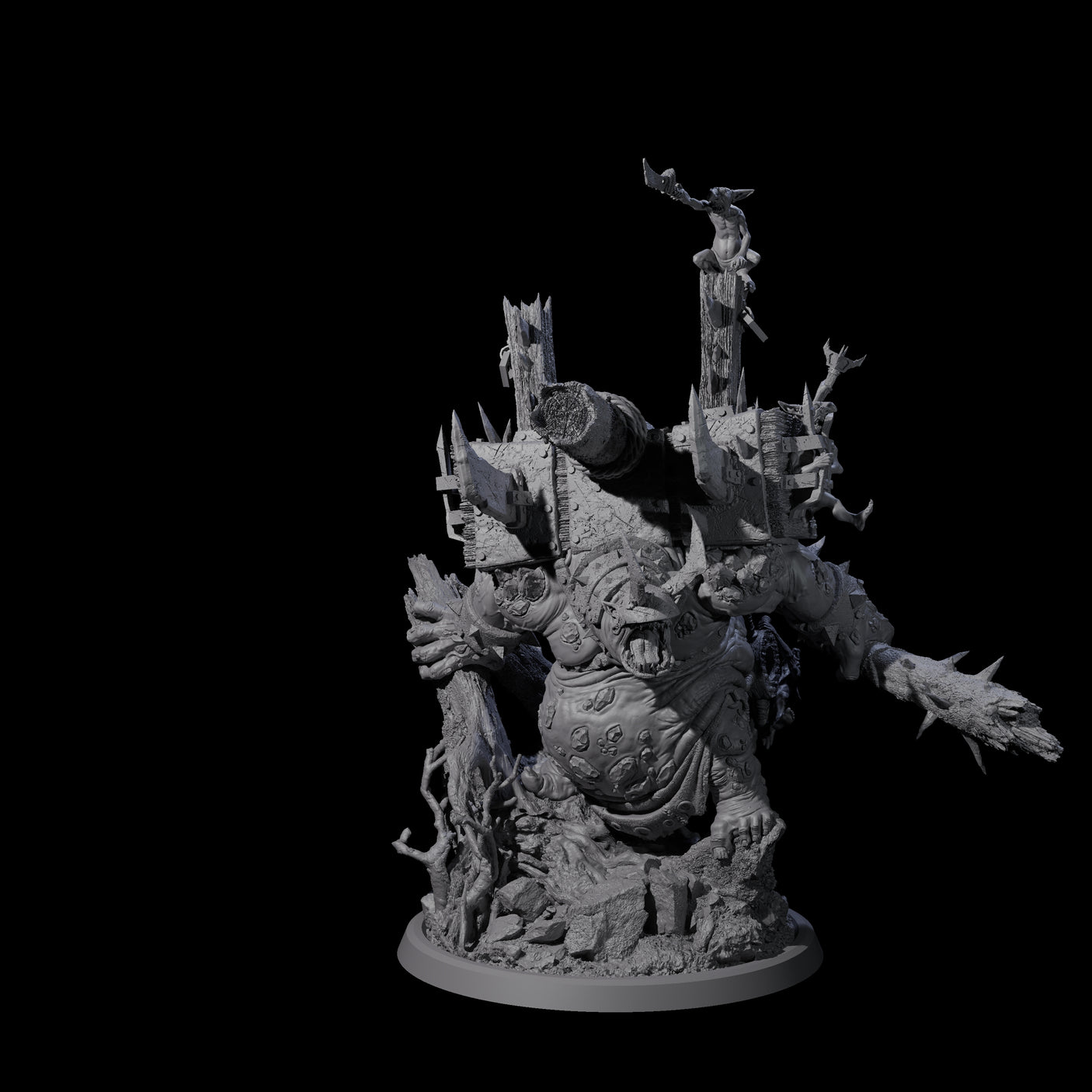 Flinga - The Walking Troll Catapult Miniature for Dungeons and Dragons, Pathfinder or other TTRPGs