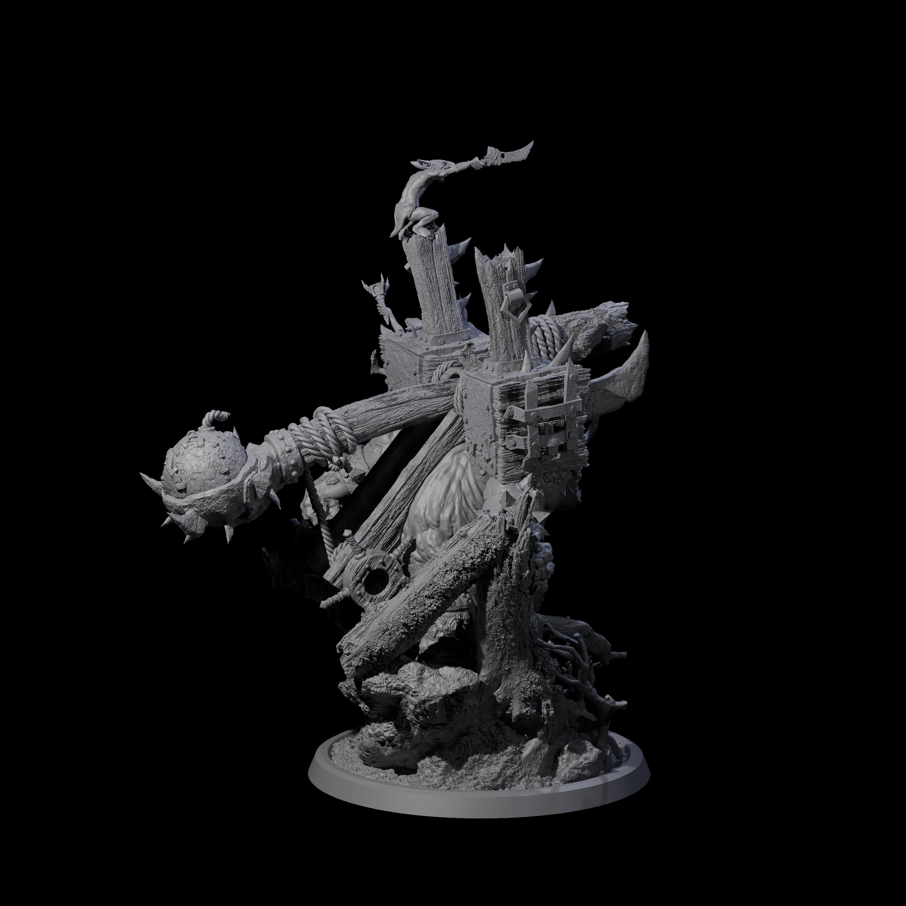 Flinga - The Walking Troll Catapult Miniature for Dungeons and Dragons, Pathfinder or other TTRPGs
