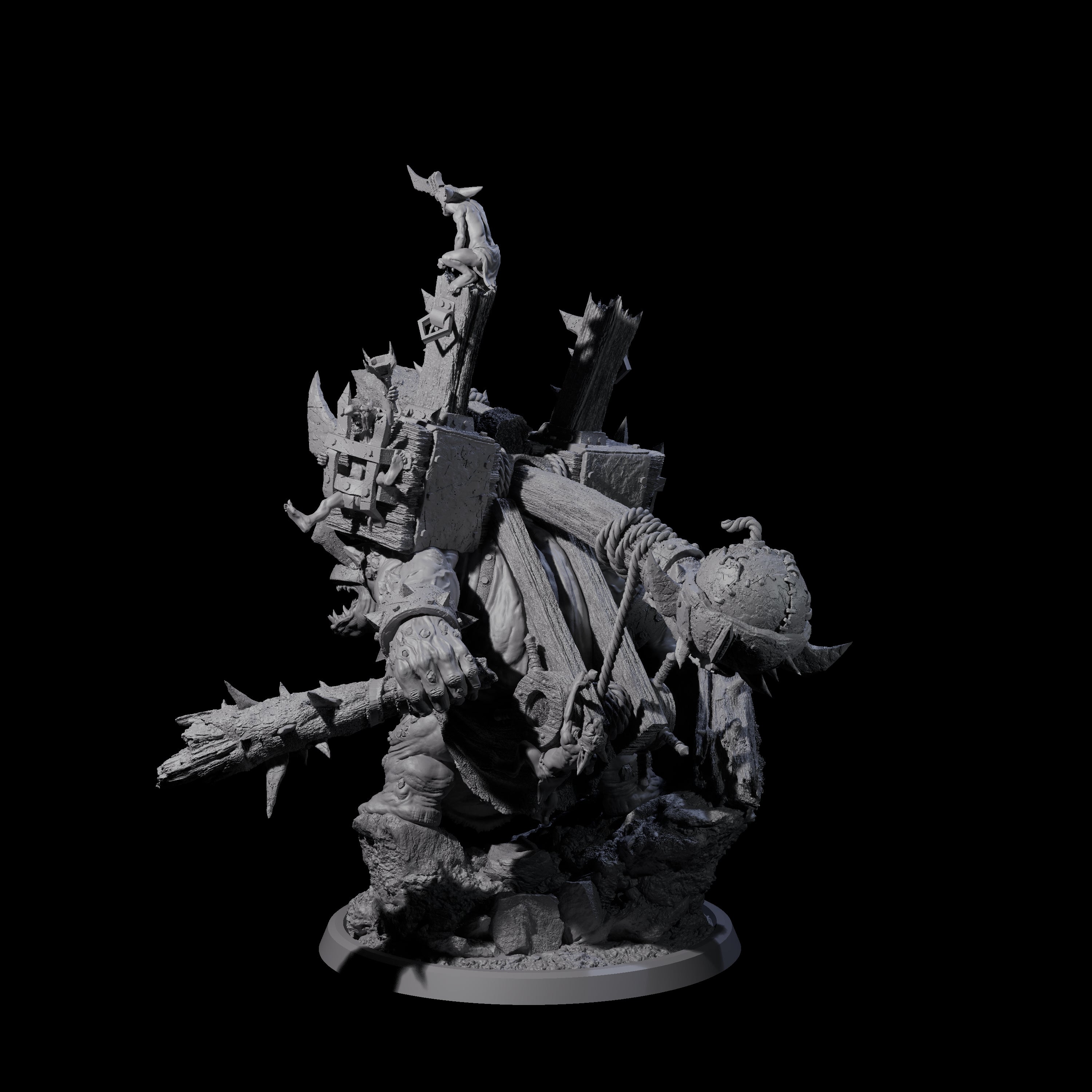 Flinga - The Walking Troll Catapult Miniature for Dungeons and Dragons, Pathfinder or other TTRPGs