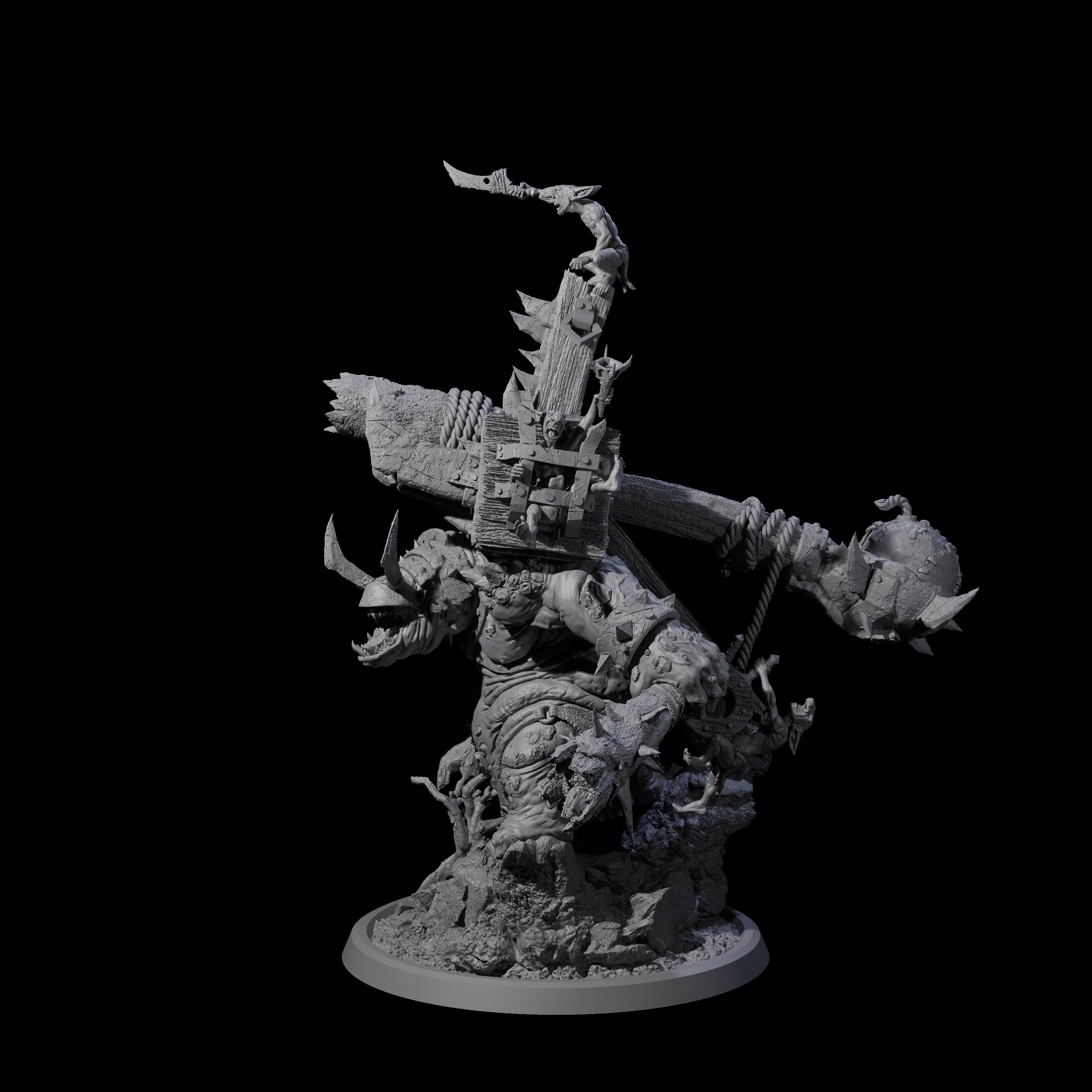 Flinga - The Walking Troll Catapult Miniature for Dungeons and Dragons, Pathfinder or other TTRPGs