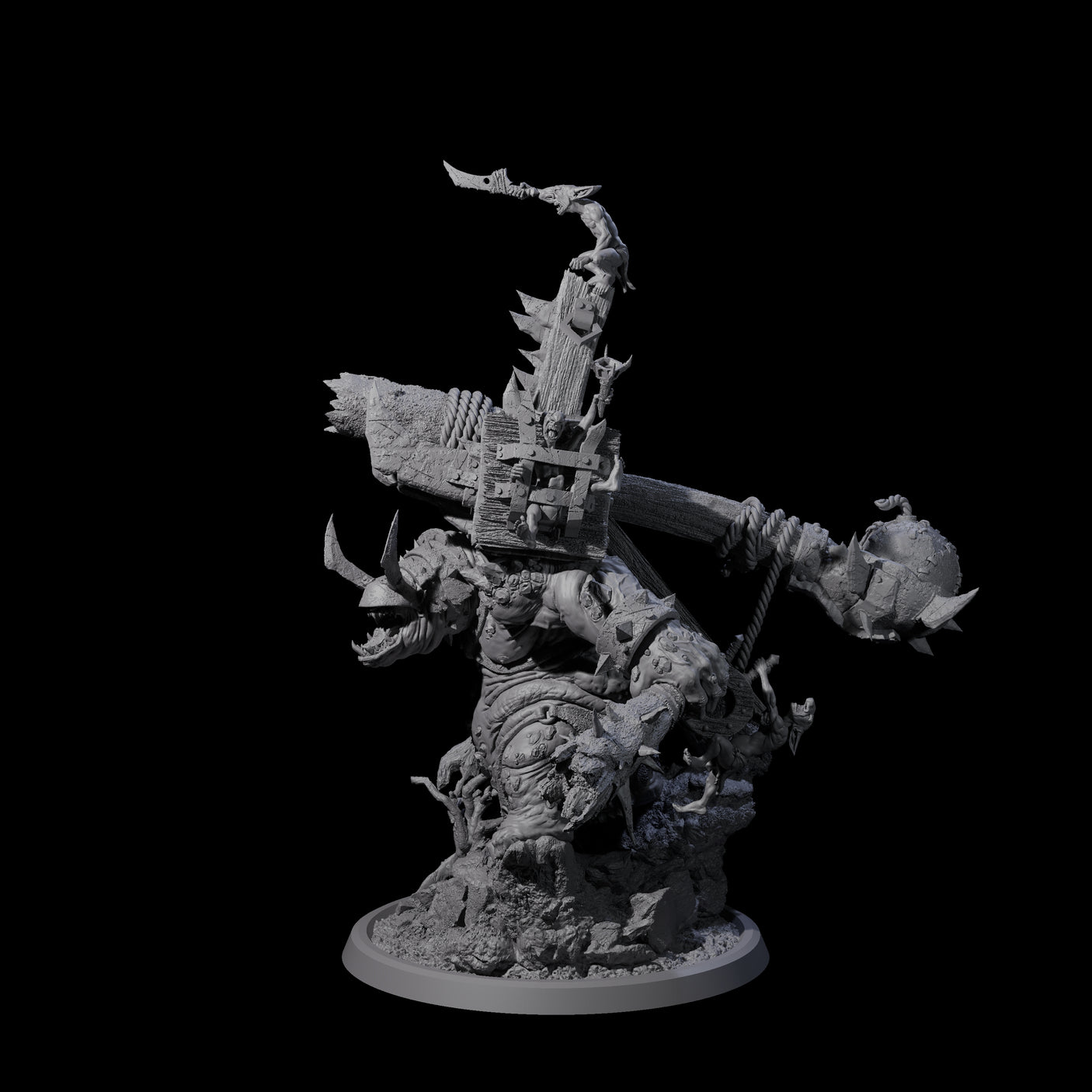 Flinga - The Walking Troll Catapult Miniature for Dungeons and Dragons, Pathfinder or other TTRPGs