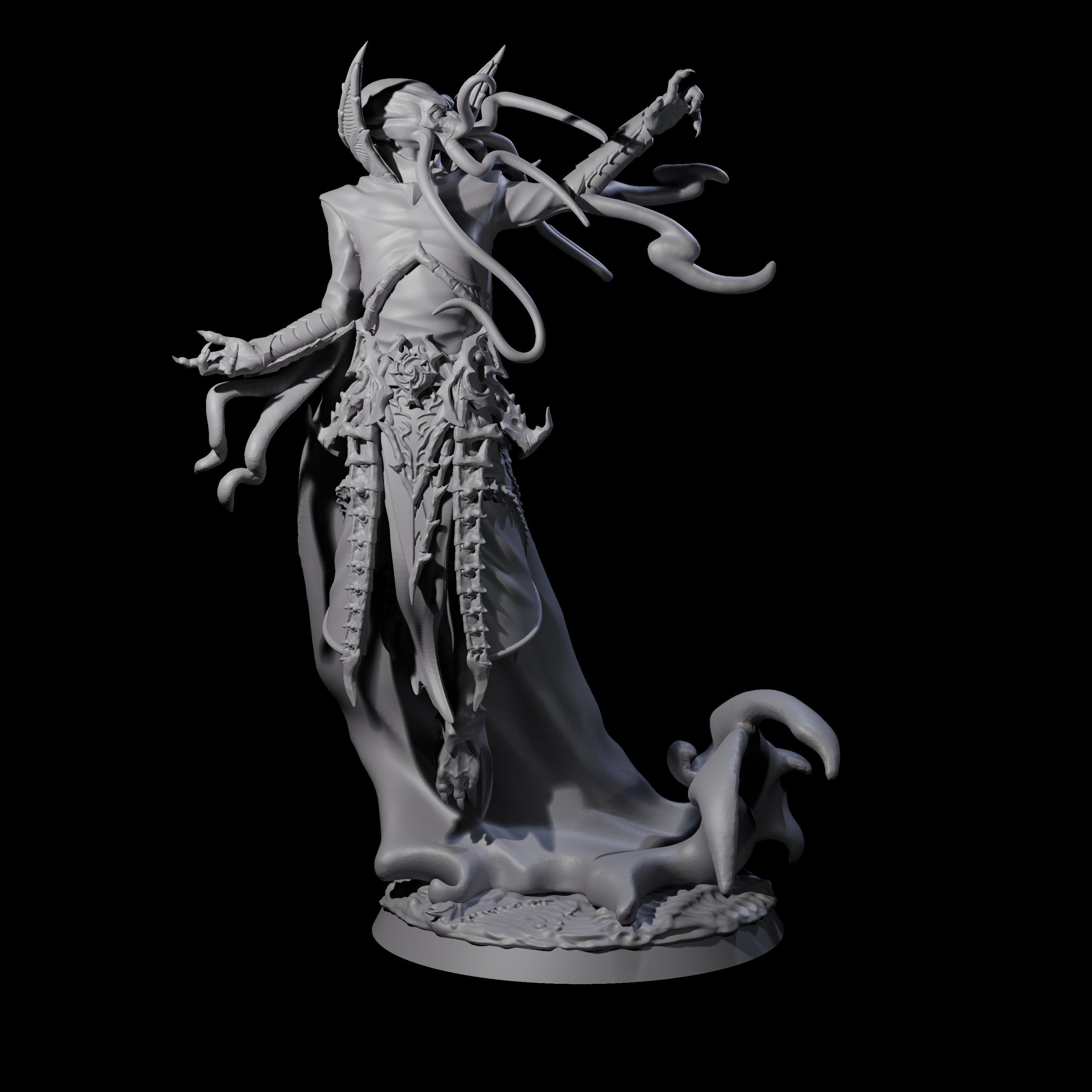 Floating Master Mind Flayer A Miniature for Dungeons and Dragons, Pathfinder or other TTRPGs