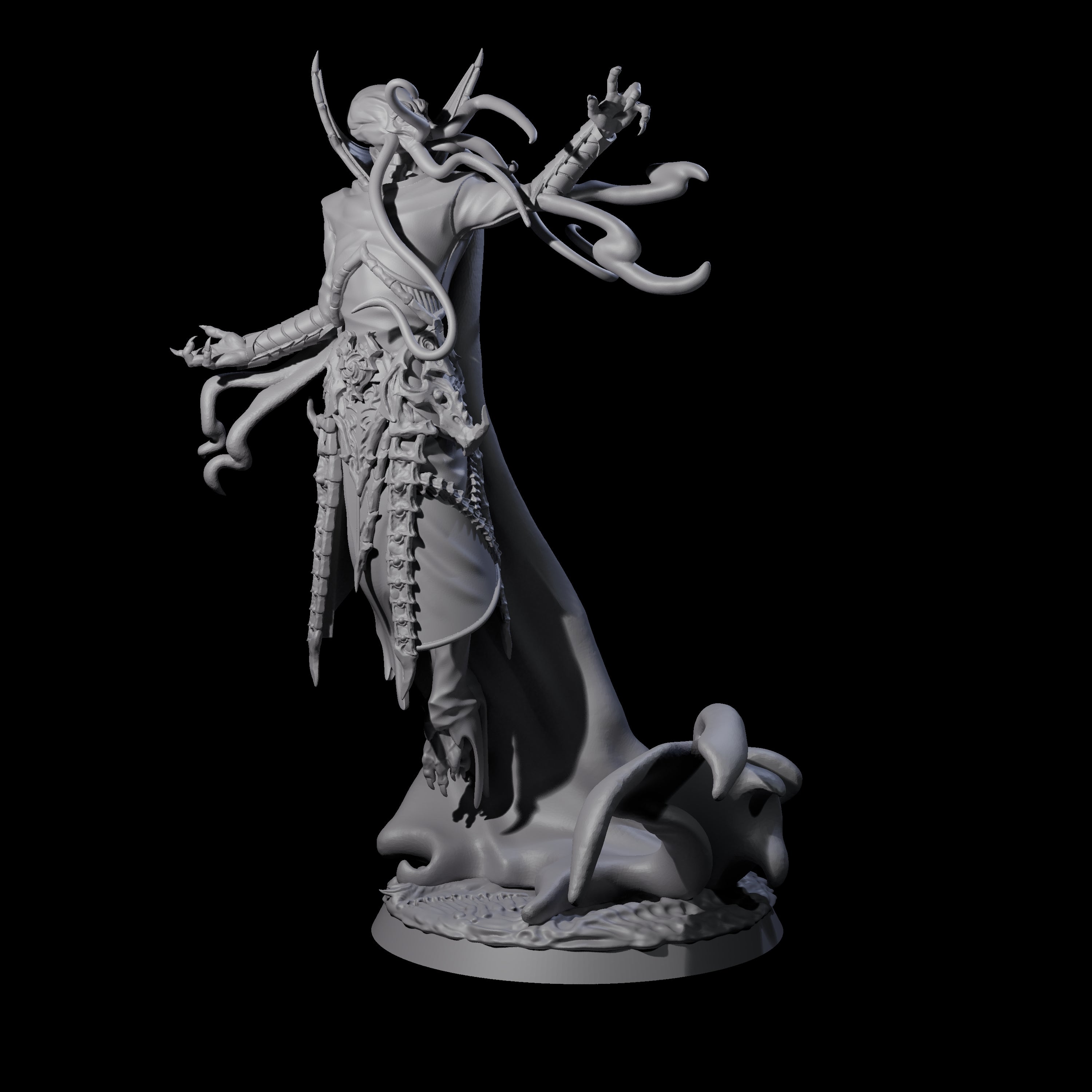 Floating Master Mind Flayer A Miniature for Dungeons and Dragons, Pathfinder or other TTRPGs