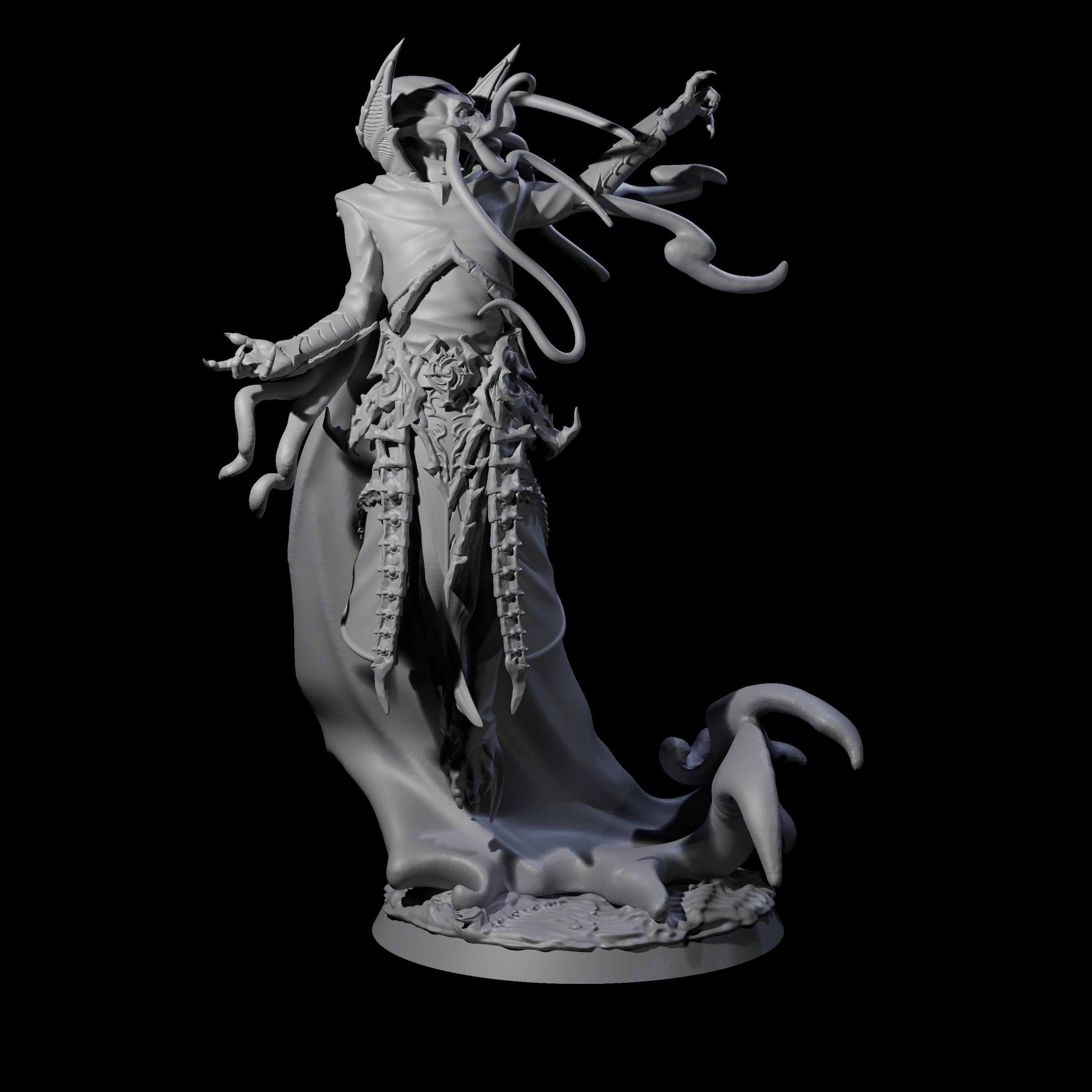 Floating Master Mind Flayer A Miniature for Dungeons and Dragons, Pathfinder or other TTRPGs