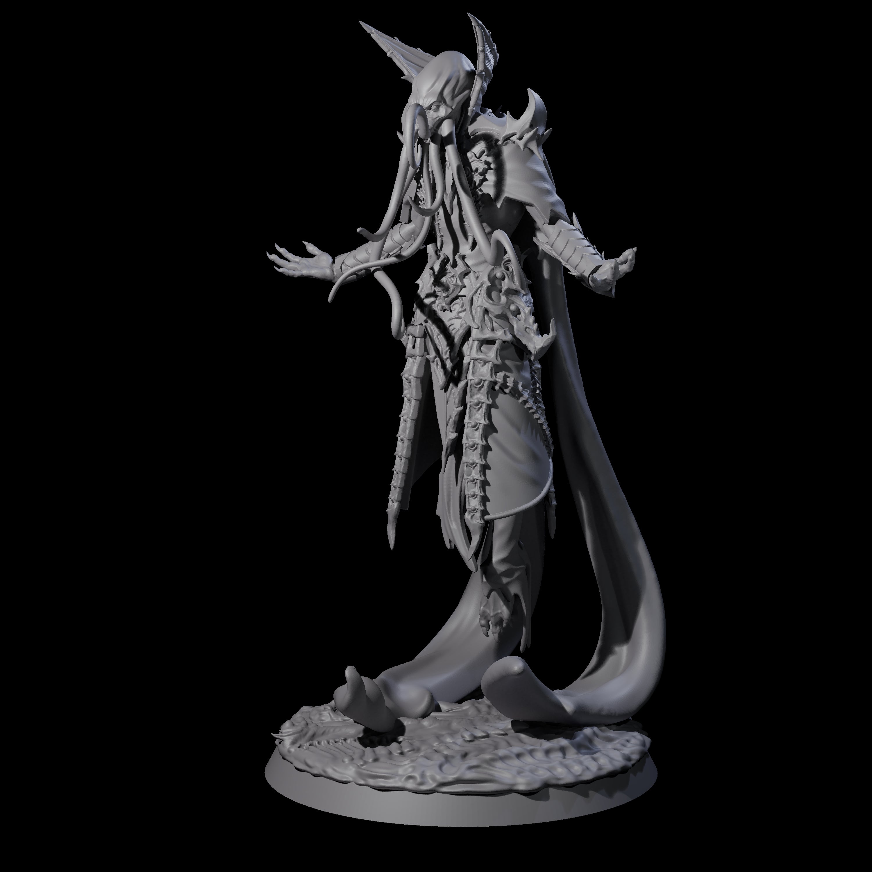 Floating Master Mind Flayer B Miniature for Dungeons and Dragons, Pathfinder or other TTRPGs