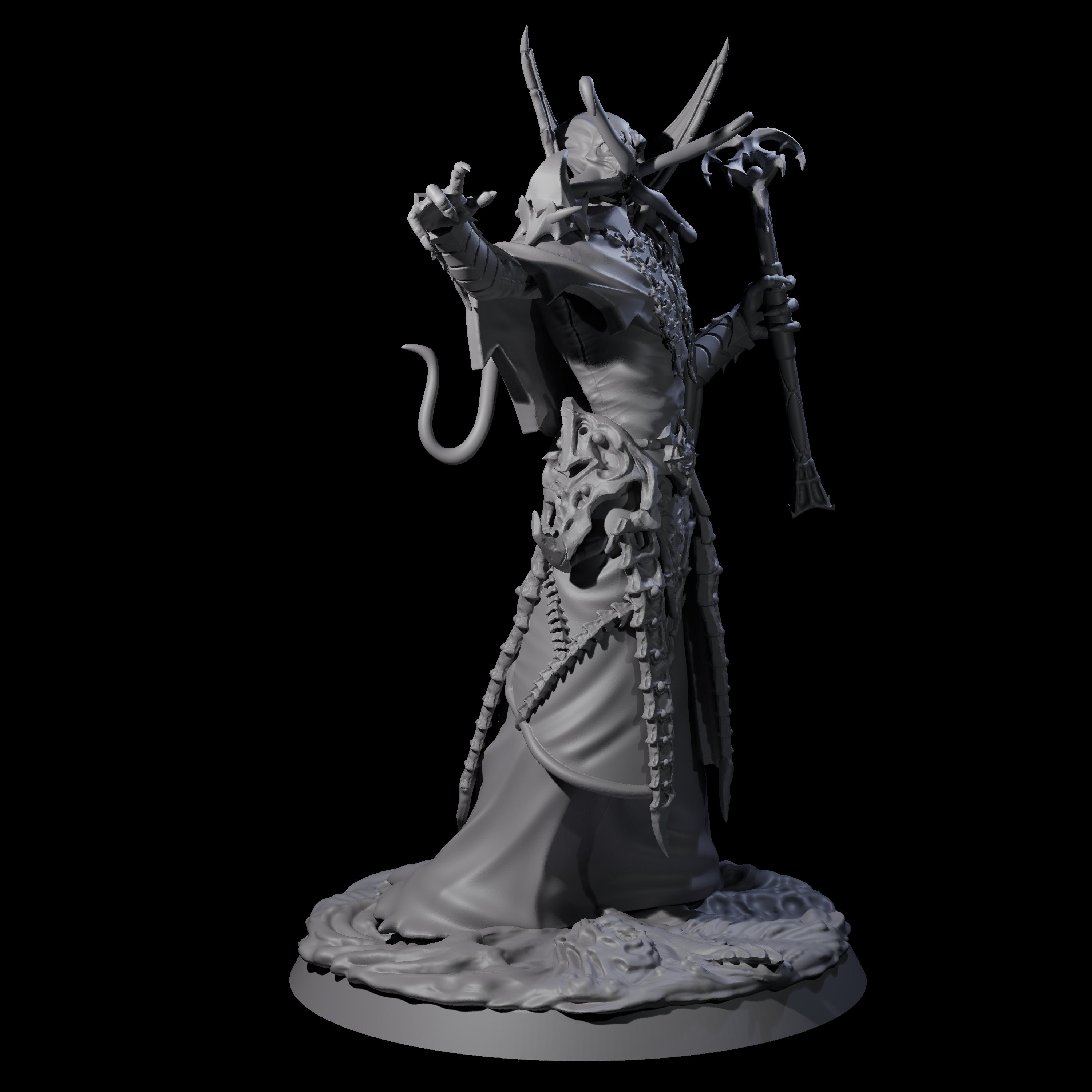 Floating Master Mind Flayer C Miniature for Dungeons and Dragons, Pathfinder or other TTRPGs