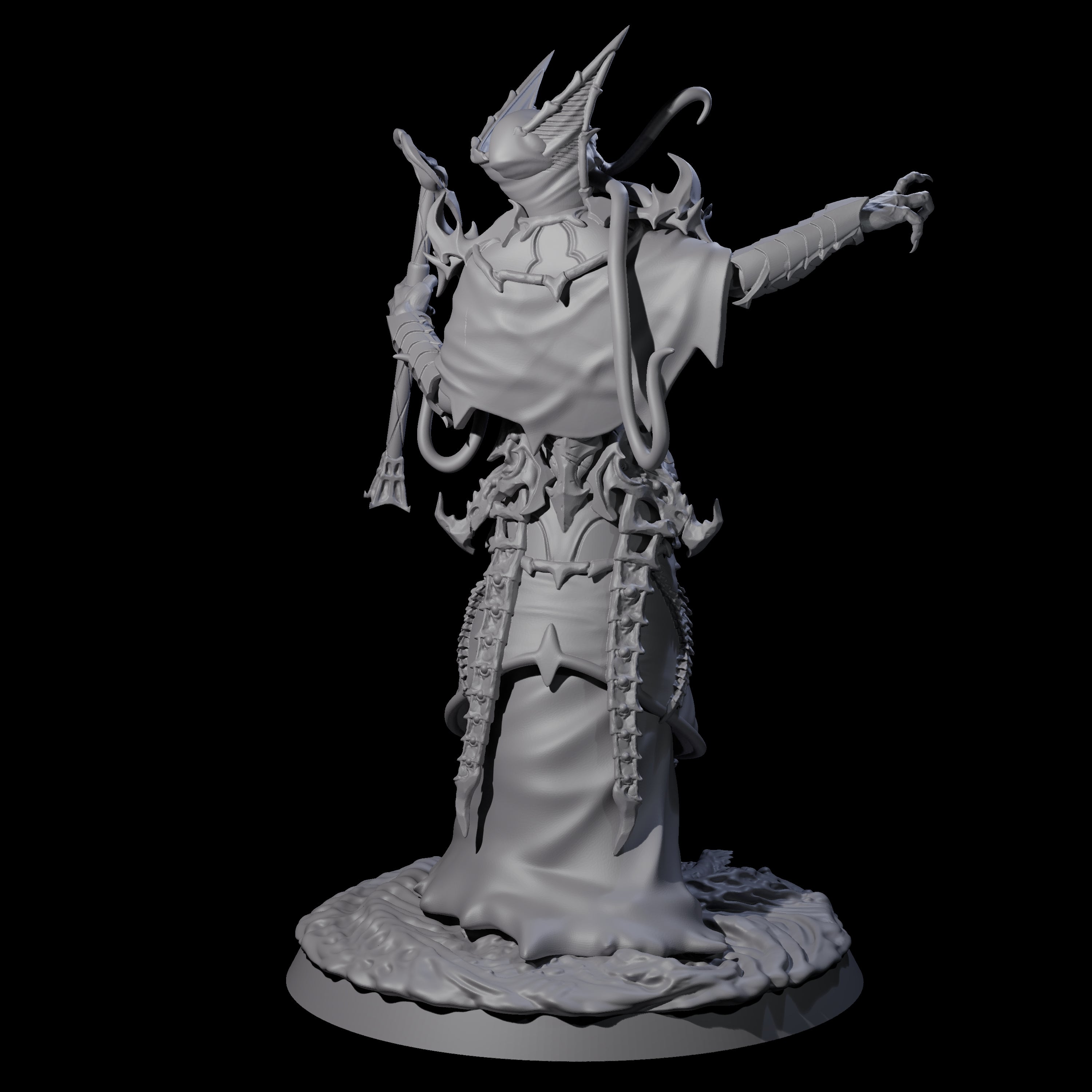 Floating Master Mind Flayer C Miniature for Dungeons and Dragons, Pathfinder or other TTRPGs
