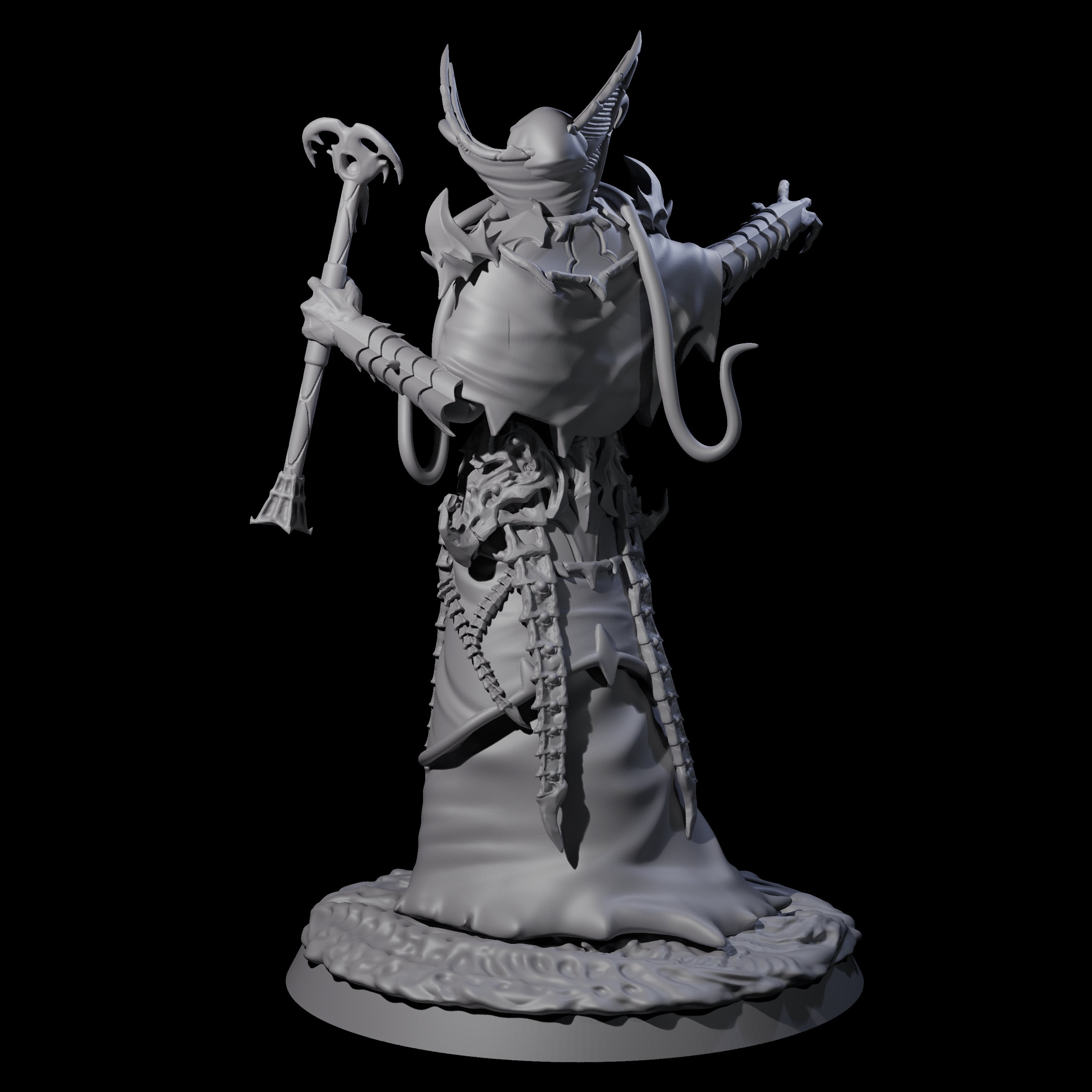 Floating Master Mind Flayer C Miniature for Dungeons and Dragons, Pathfinder or other TTRPGs