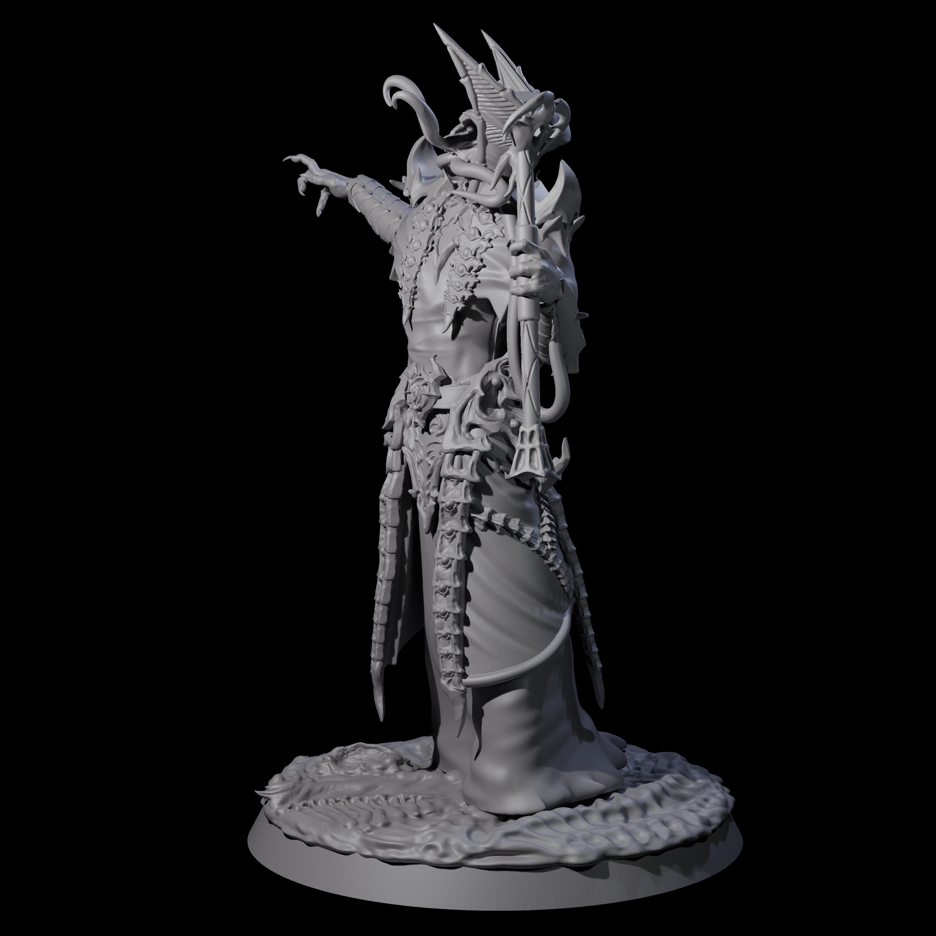 Floating Master Mind Flayer C Miniature for Dungeons and Dragons, Pathfinder or other TTRPGs