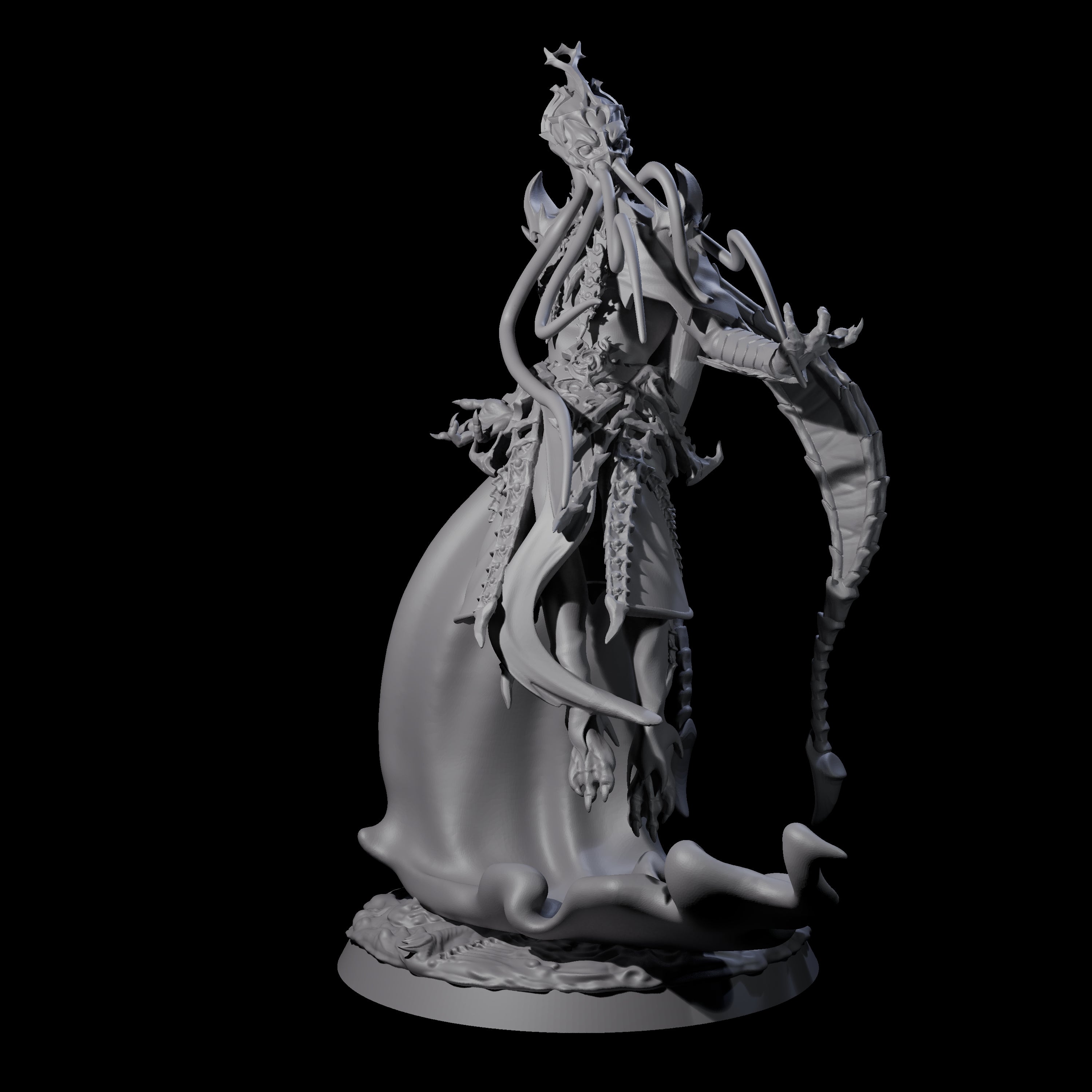 Floating Master Mind Flayer D Miniature for Dungeons and Dragons, Pathfinder or other TTRPGs