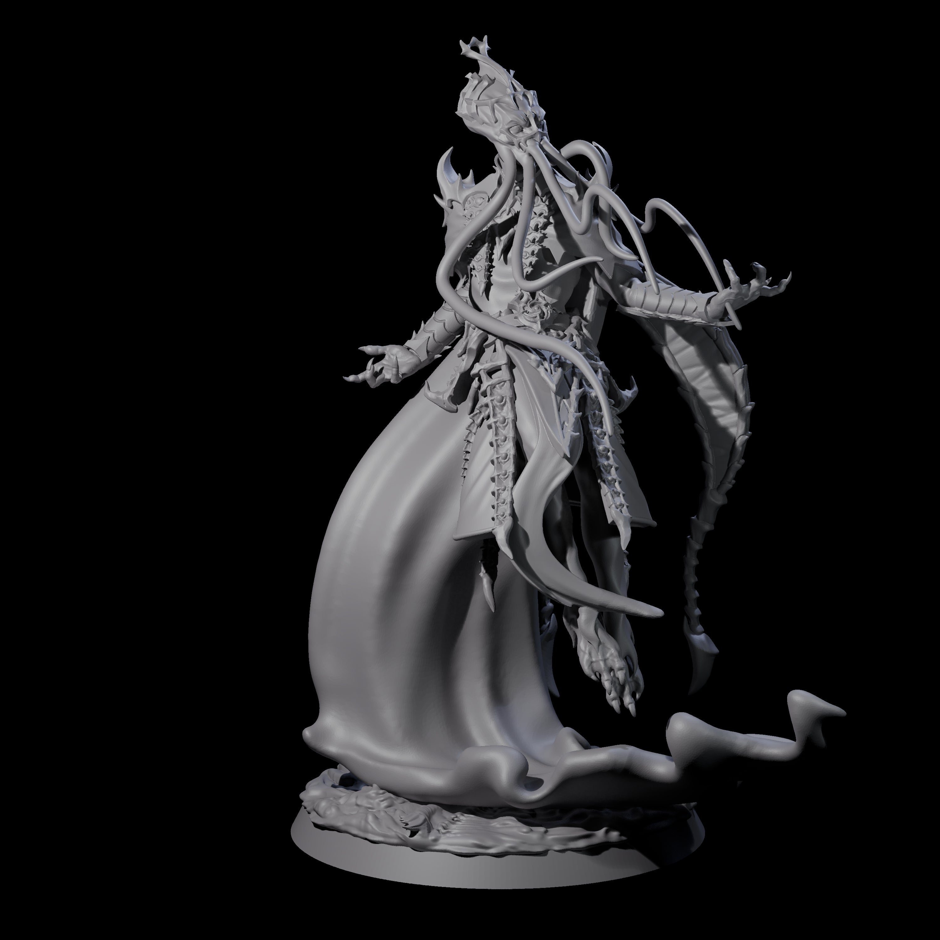 Floating Master Mind Flayer D Miniature for Dungeons and Dragons, Pathfinder or other TTRPGs