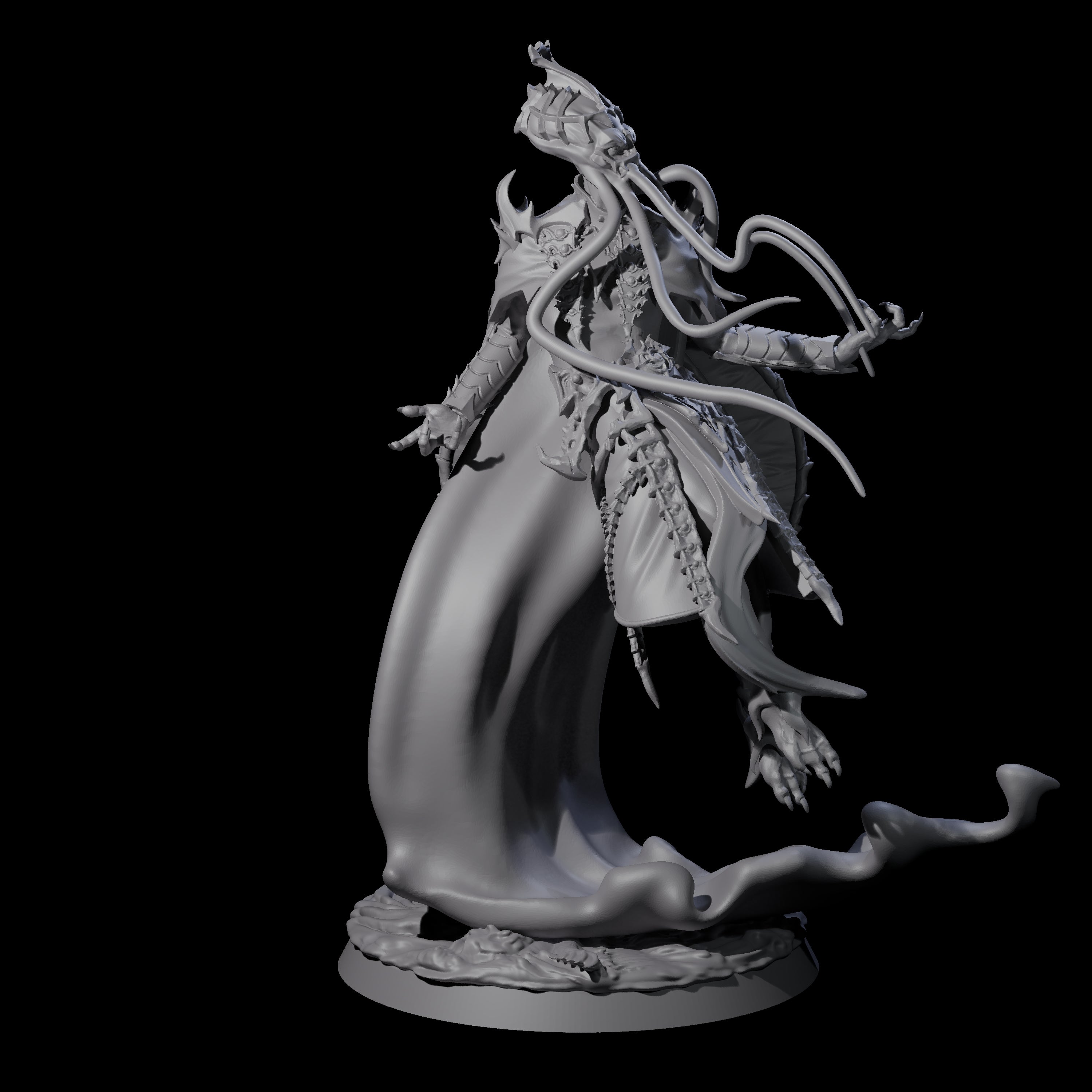 Floating Master Mind Flayer D Miniature for Dungeons and Dragons, Pathfinder or other TTRPGs