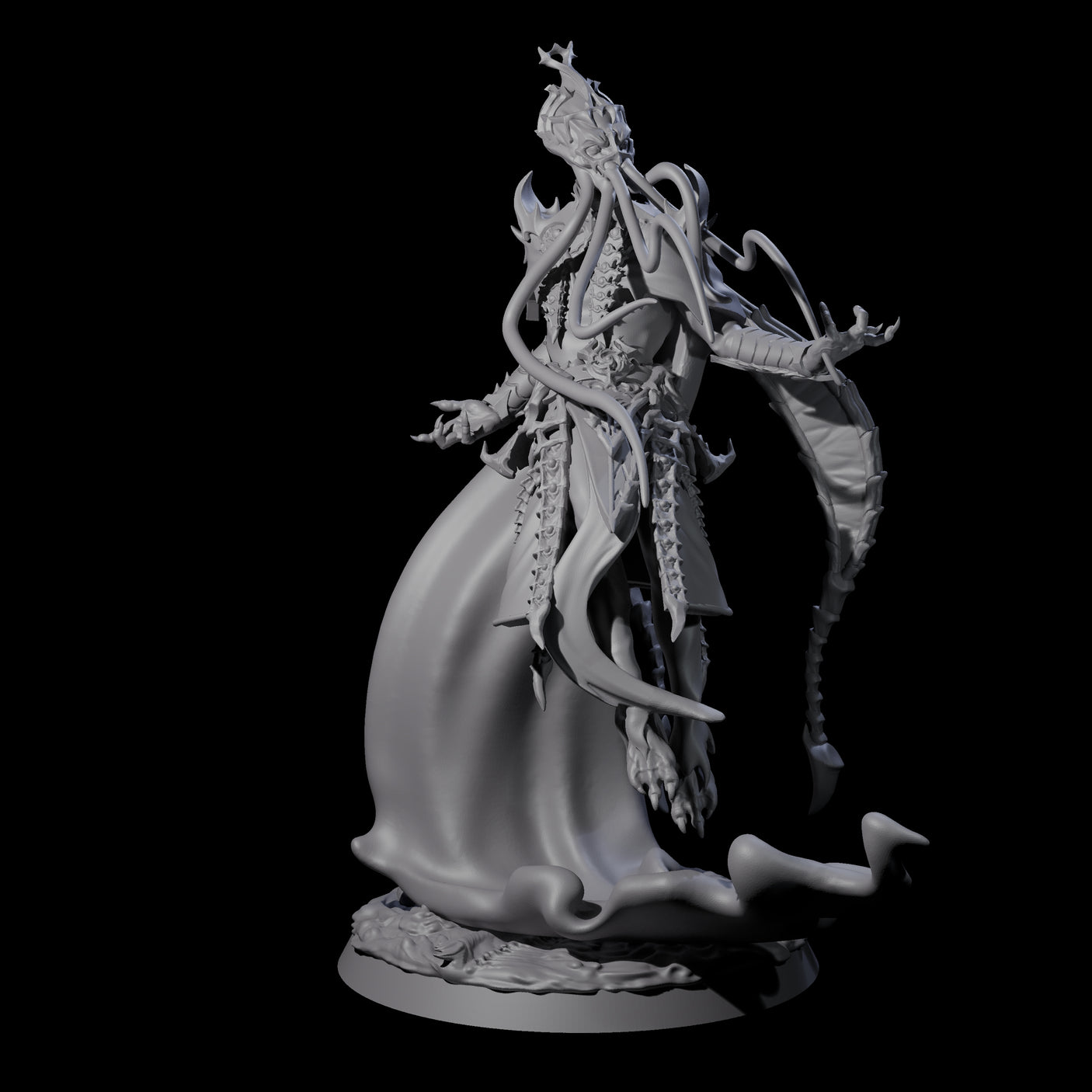 Floating Master Mind Flayer D Miniature for Dungeons and Dragons, Pathfinder or other TTRPGs