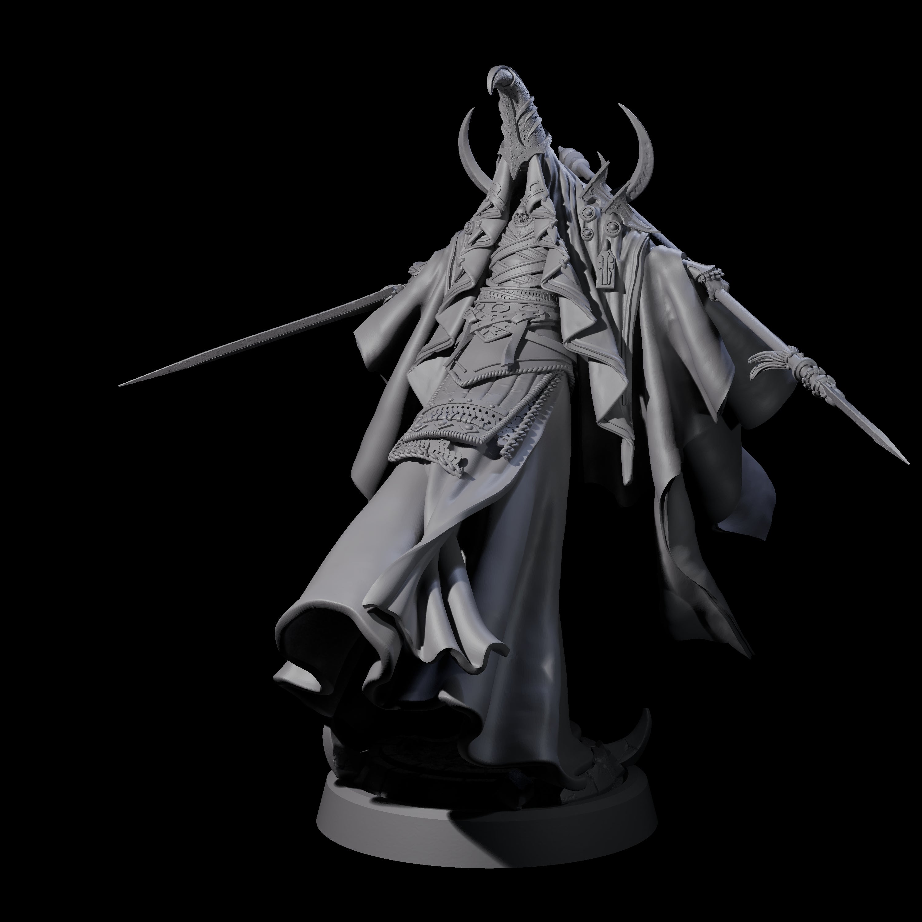 Floating Robed Cultist B Miniature for Dungeons and Dragons, Pathfinder or other TTRPGs