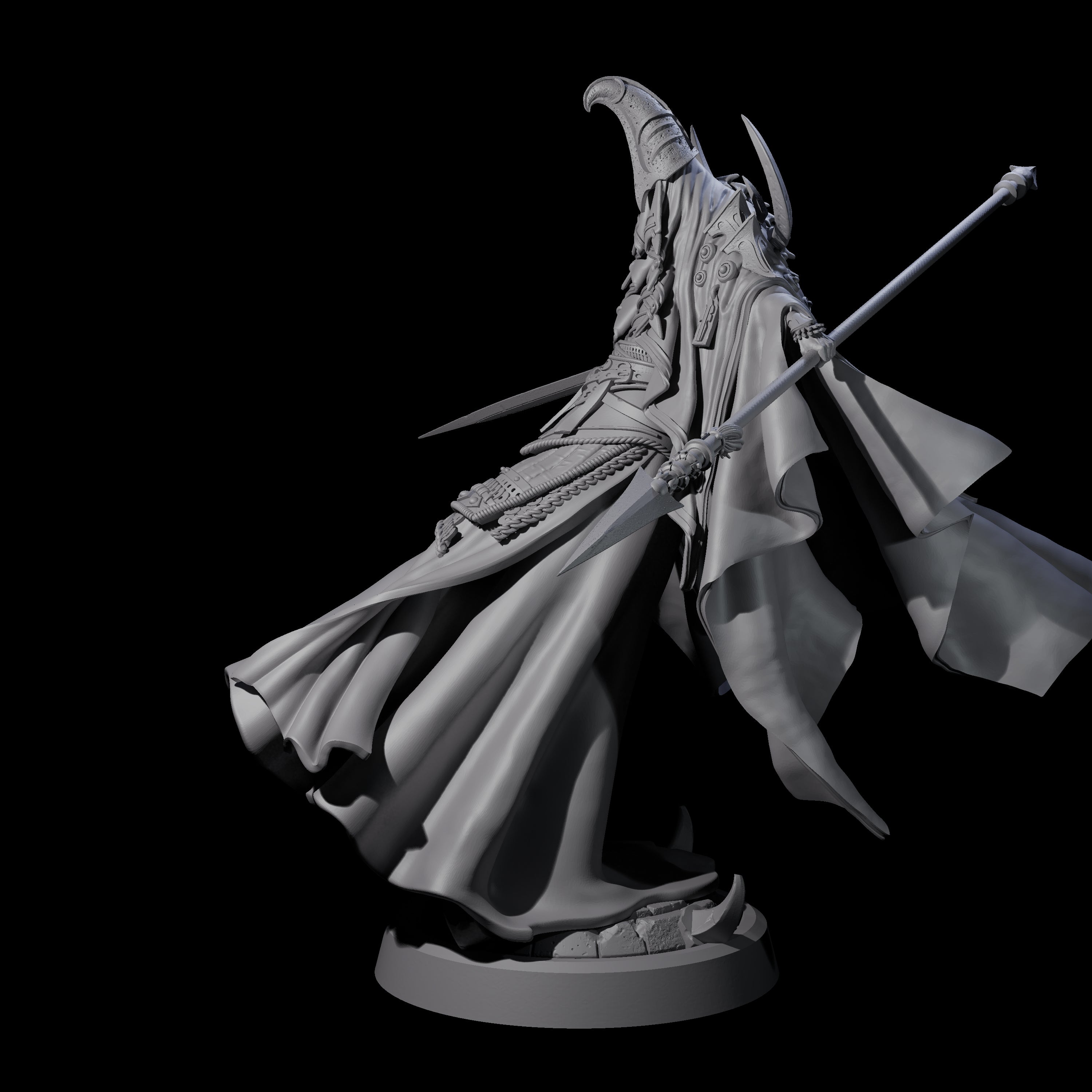 Floating Robed Cultist B Miniature for Dungeons and Dragons, Pathfinder or other TTRPGs