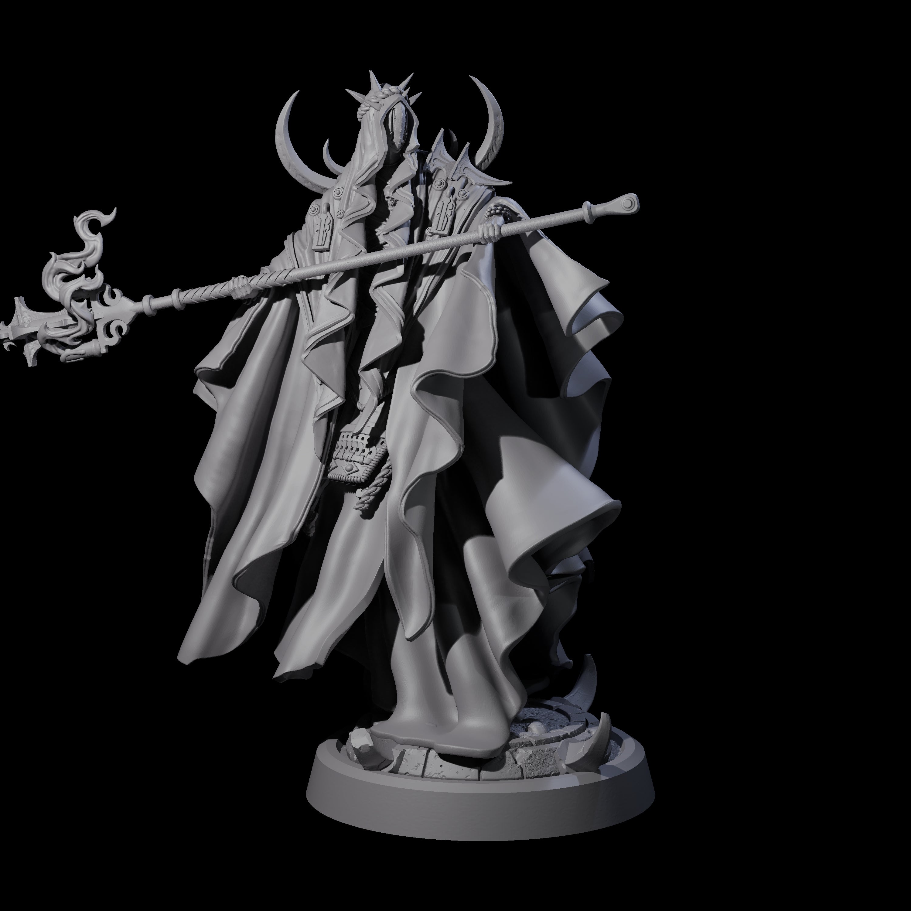 Floating Robed Cultist D Miniature for Dungeons and Dragons, Pathfinder or other TTRPGs