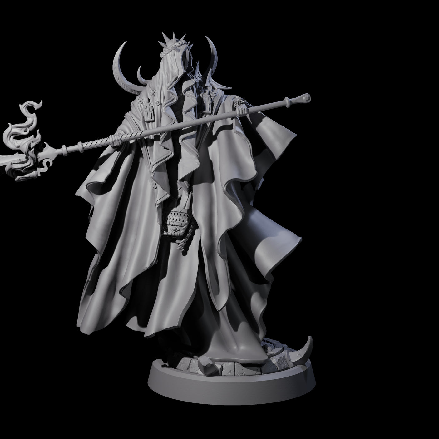 Floating Robed Cultist D Miniature for Dungeons and Dragons, Pathfinder or other TTRPGs