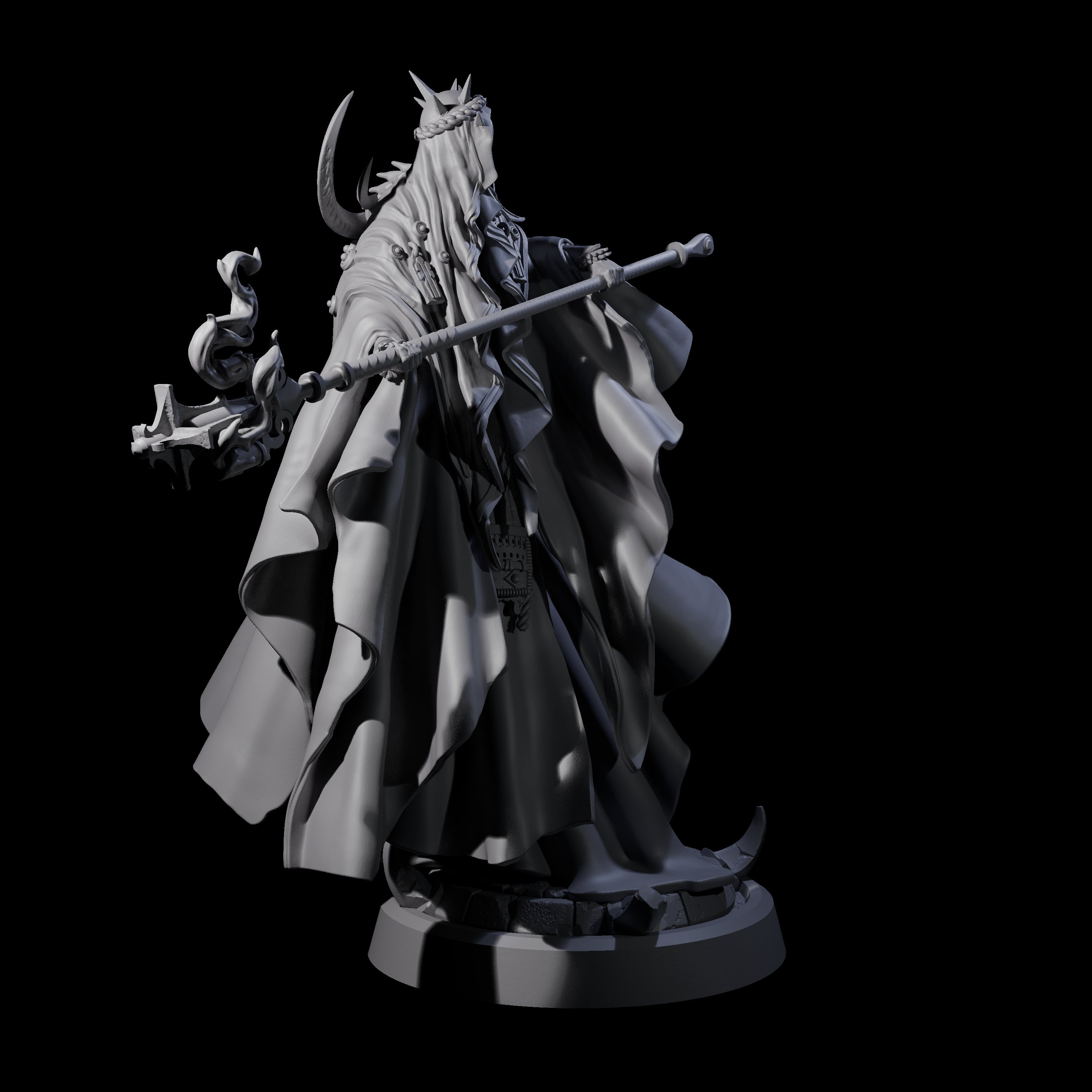 Floating Robed Cultist D Miniature for Dungeons and Dragons, Pathfinder or other TTRPGs