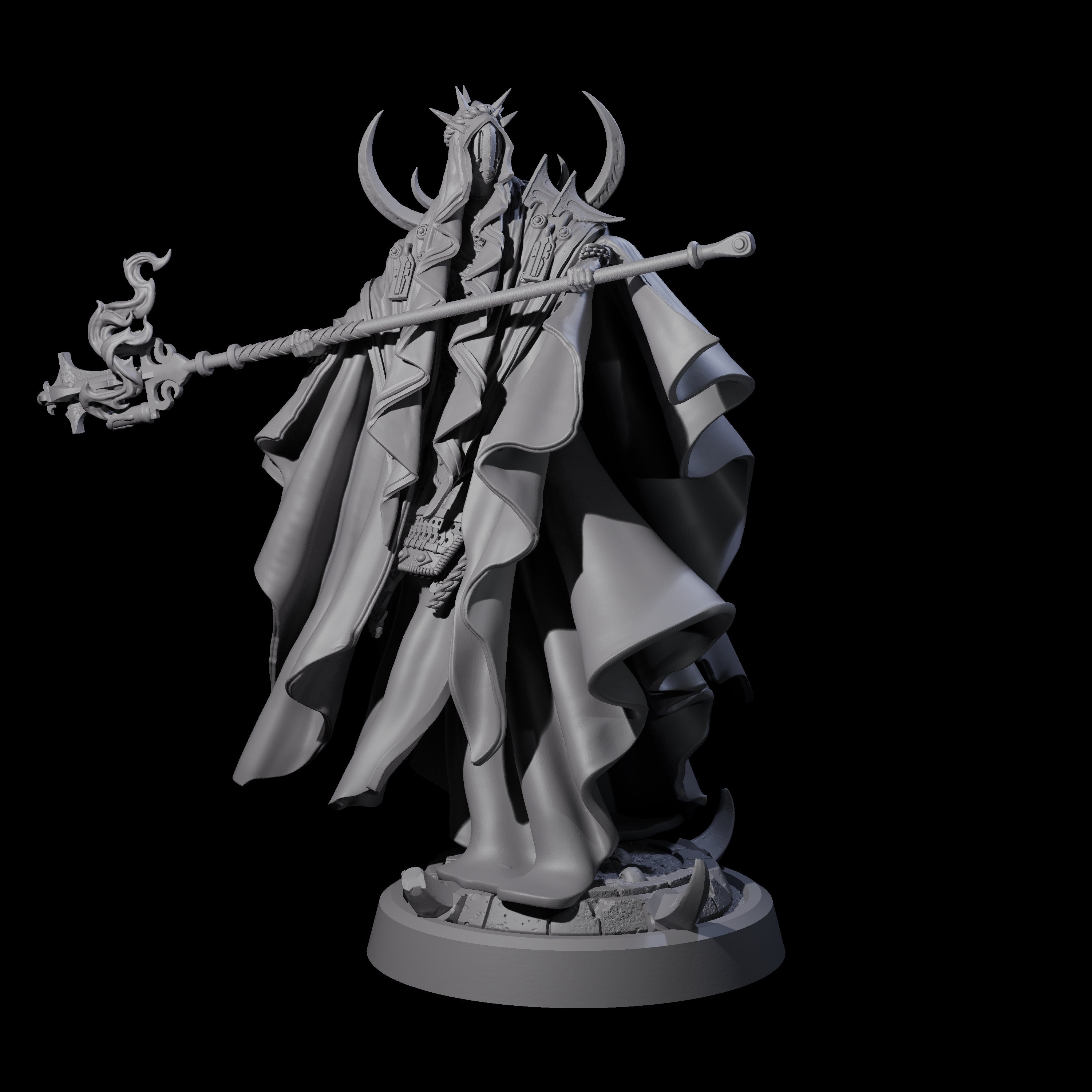 Floating Robed Cultist D Miniature for Dungeons and Dragons, Pathfinder or other TTRPGs