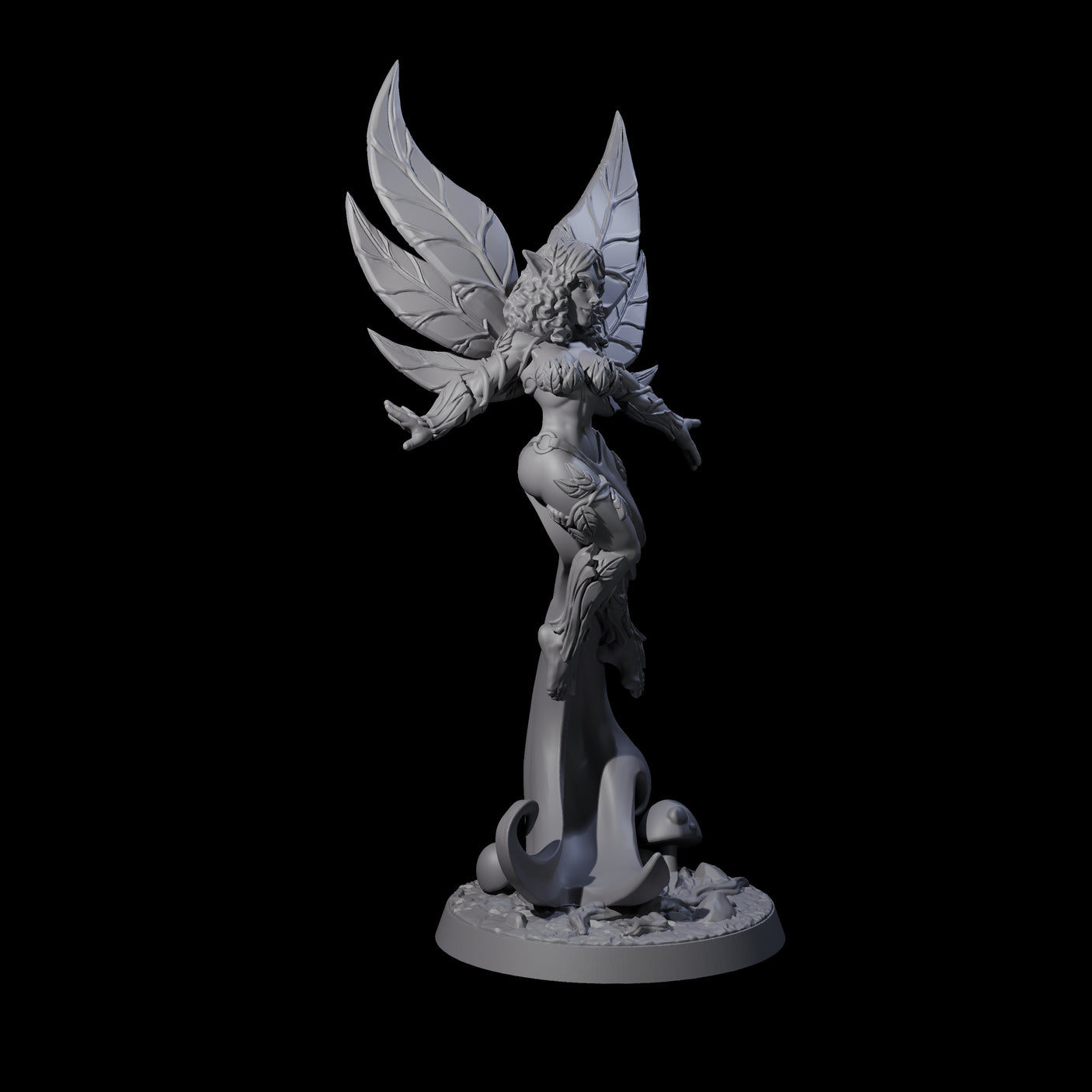 Floating and Gliding Pixie Miniature for Dungeons and Dragons, Pathfinder or other TTRPGs