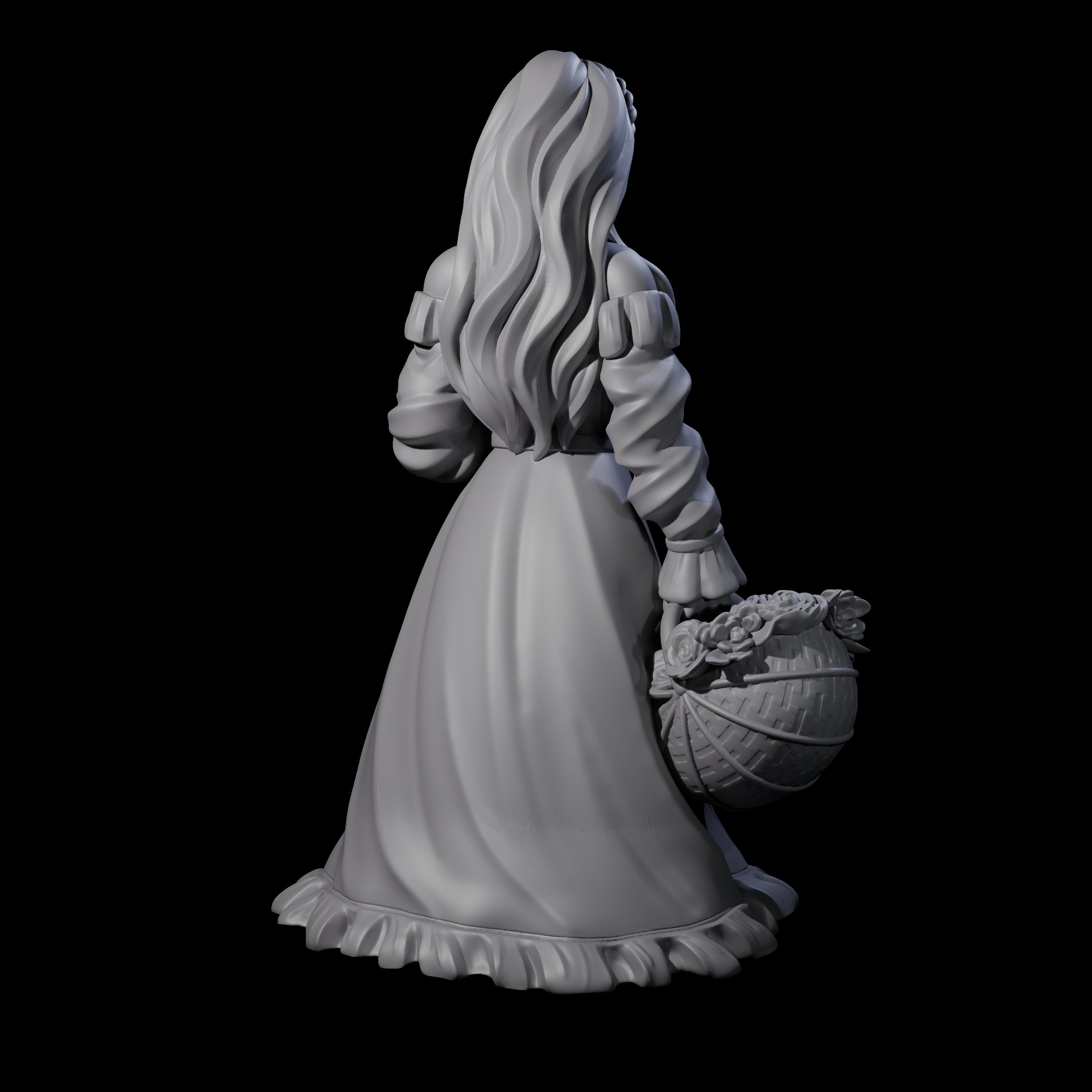 Flora - Village Flower Girl Miniature for Dungeons and Dragons, Pathfinder or other TTRPGs