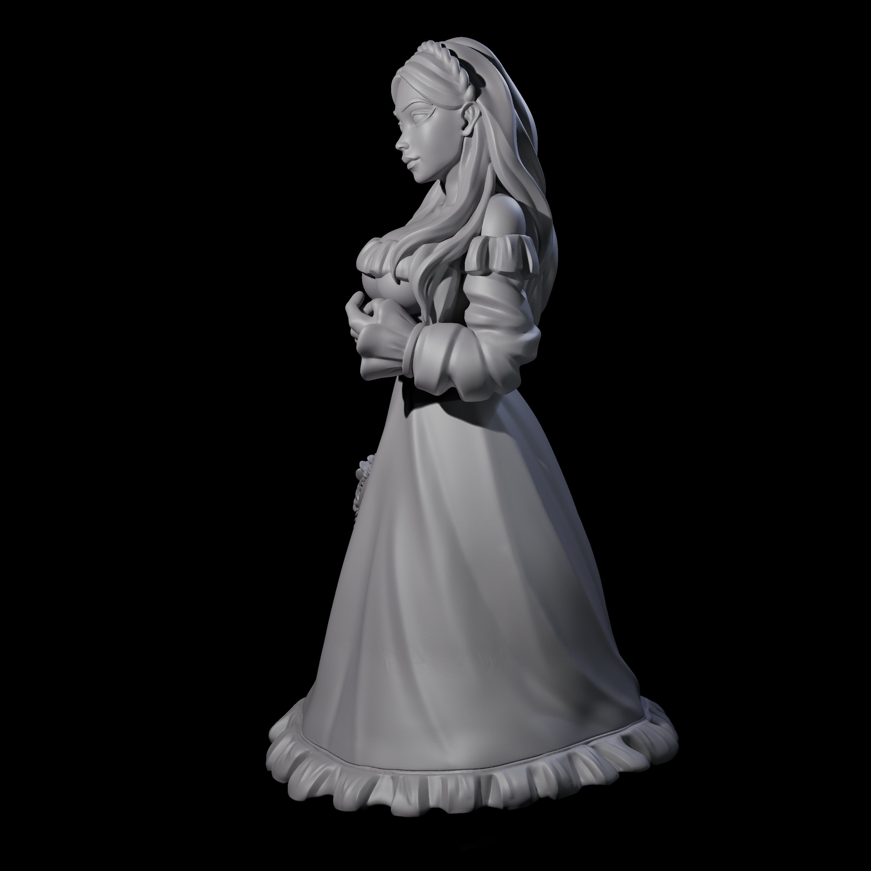 Flora - Village Flower Girl Miniature for Dungeons and Dragons, Pathfinder or other TTRPGs