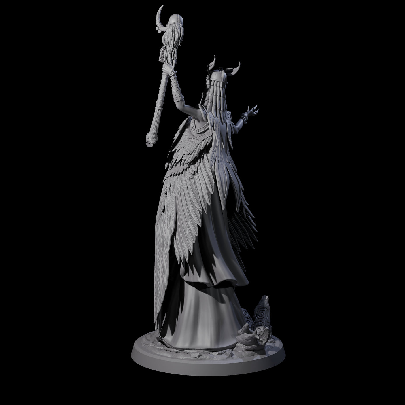 Flowing Owl Worshipping Cultist C Miniature for Dungeons and Dragons, Pathfinder or other TTRPGs