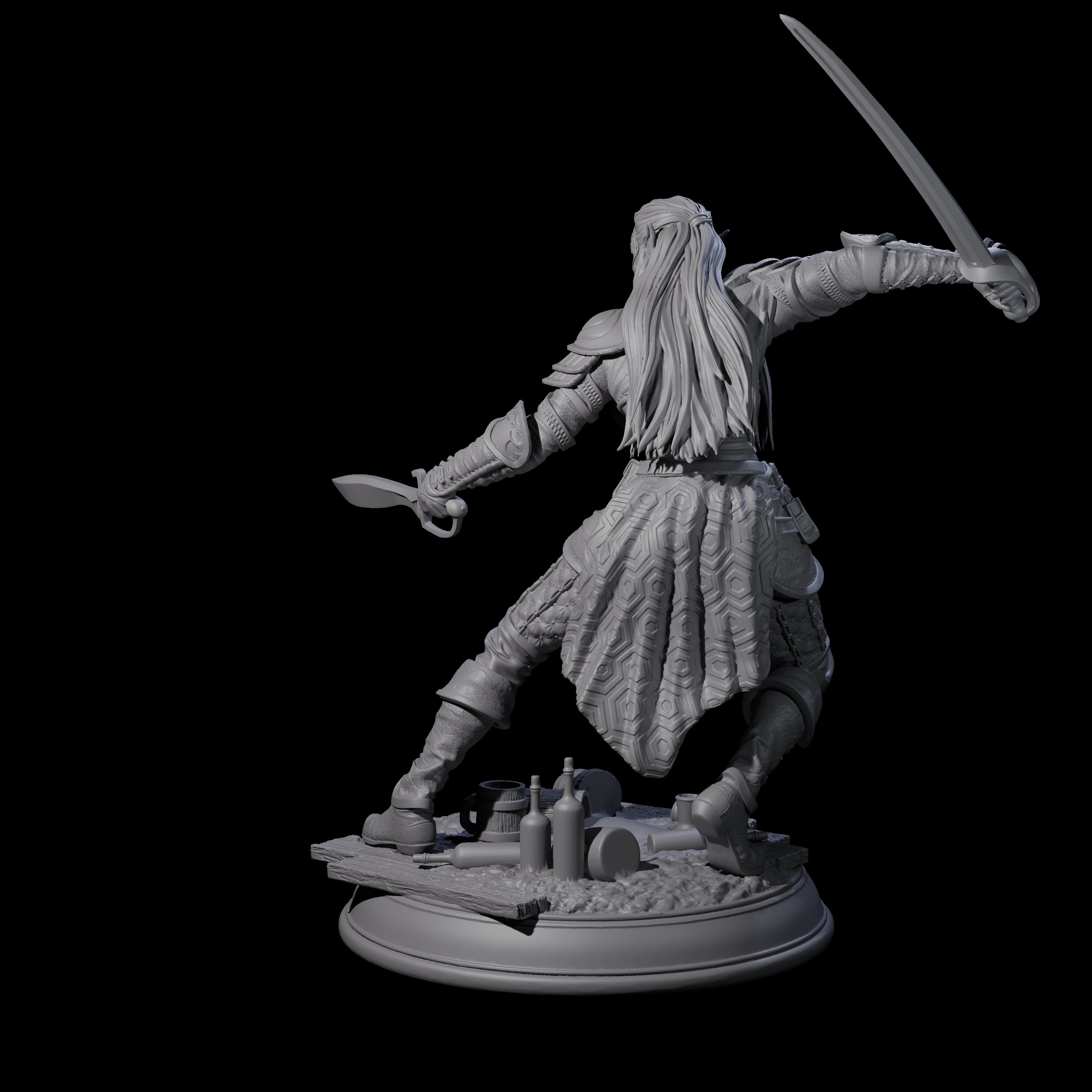 Fluid Sword Dancer Miniature for Dungeons and Dragons, Pathfinder or other TTRPGs