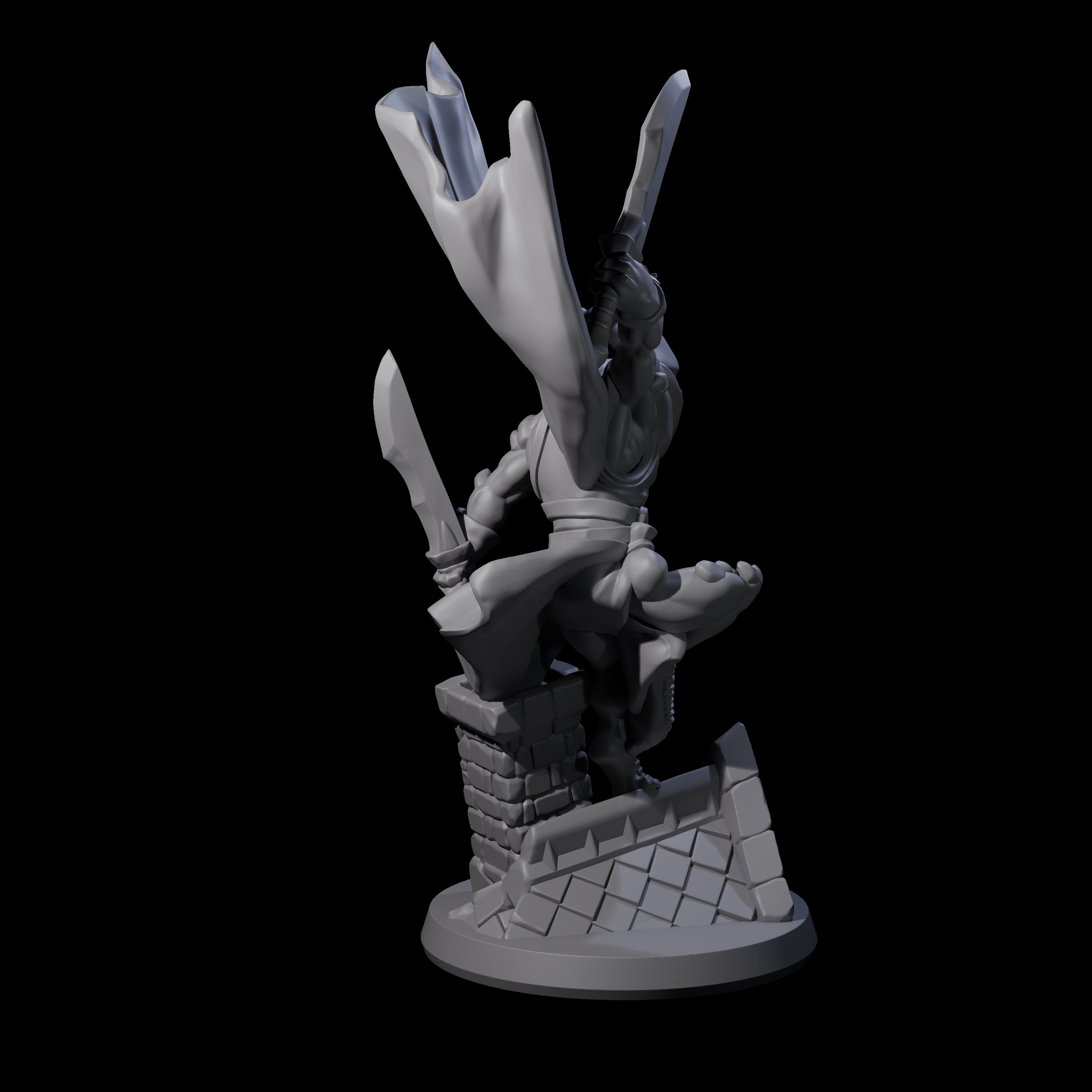 Fluttering Dragonborn Rogue Miniature for Dungeons and Dragons, Pathfinder or other TTRPGs