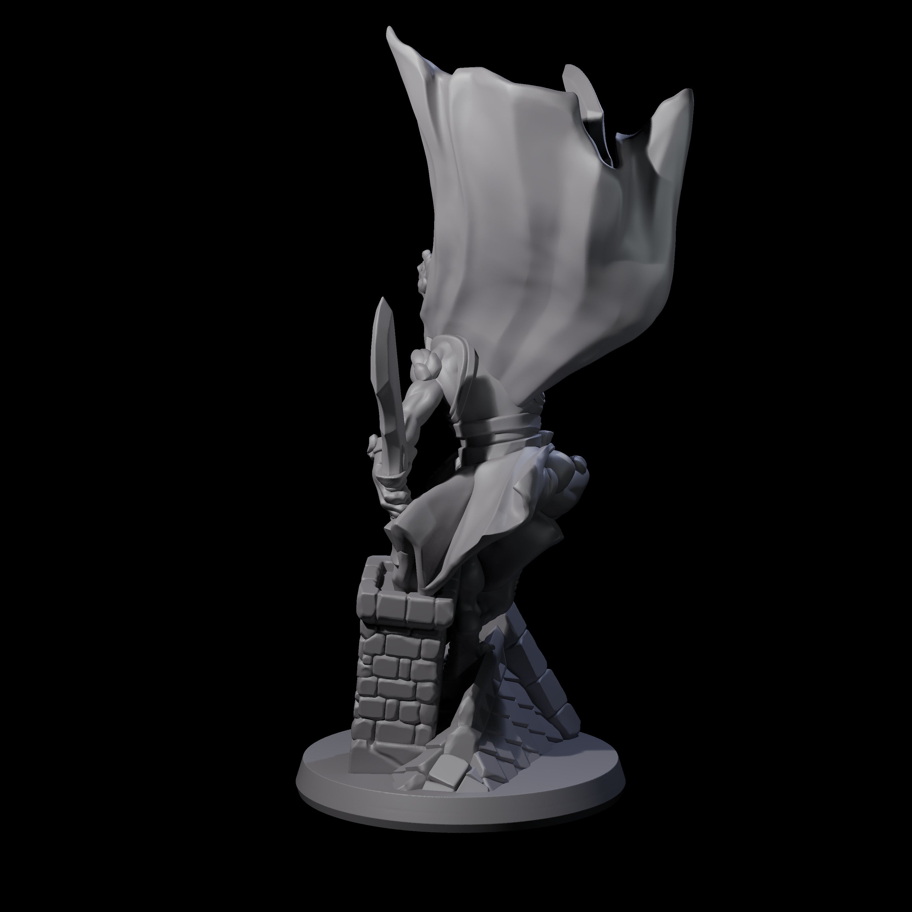 Fluttering Dragonborn Rogue Miniature for Dungeons and Dragons, Pathfinder or other TTRPGs