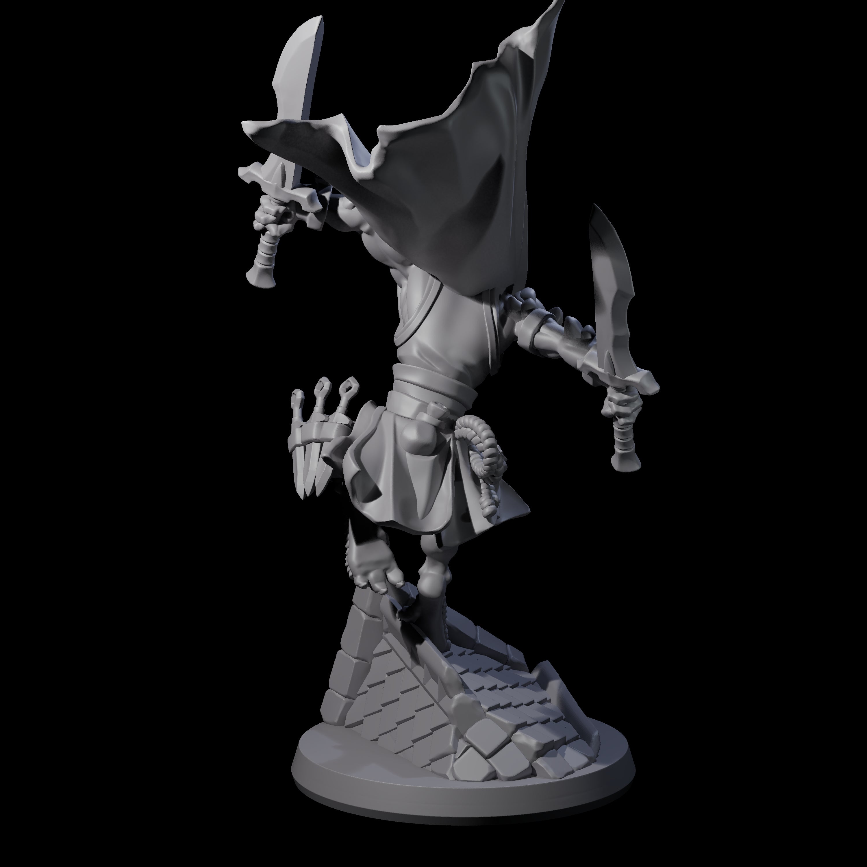 Fluttering Dragonborn Rogue Miniature for Dungeons and Dragons, Pathfinder or other TTRPGs