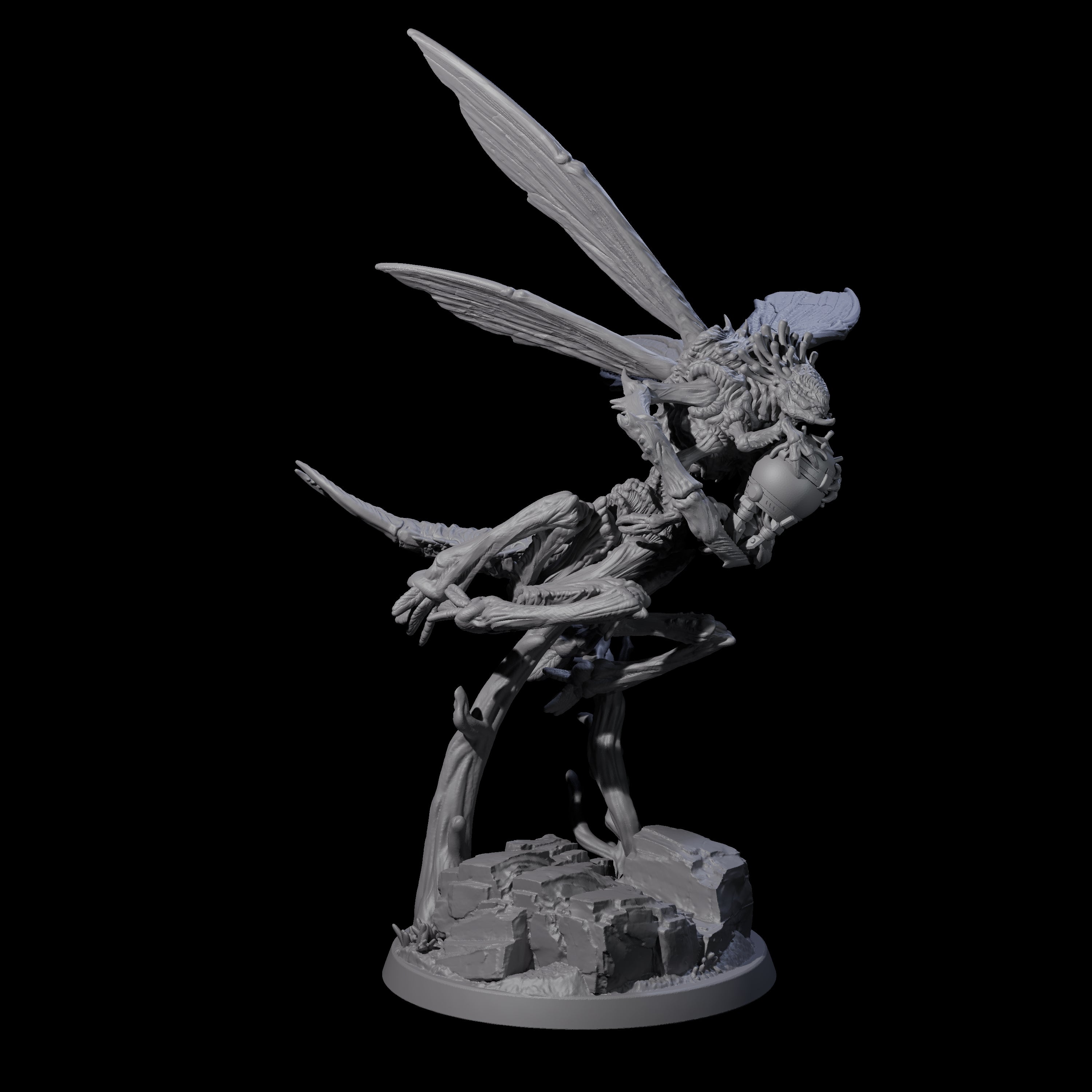 Fluttering Mi-Go Flyer Miniature for Dungeons and Dragons, Pathfinder or other TTRPGs